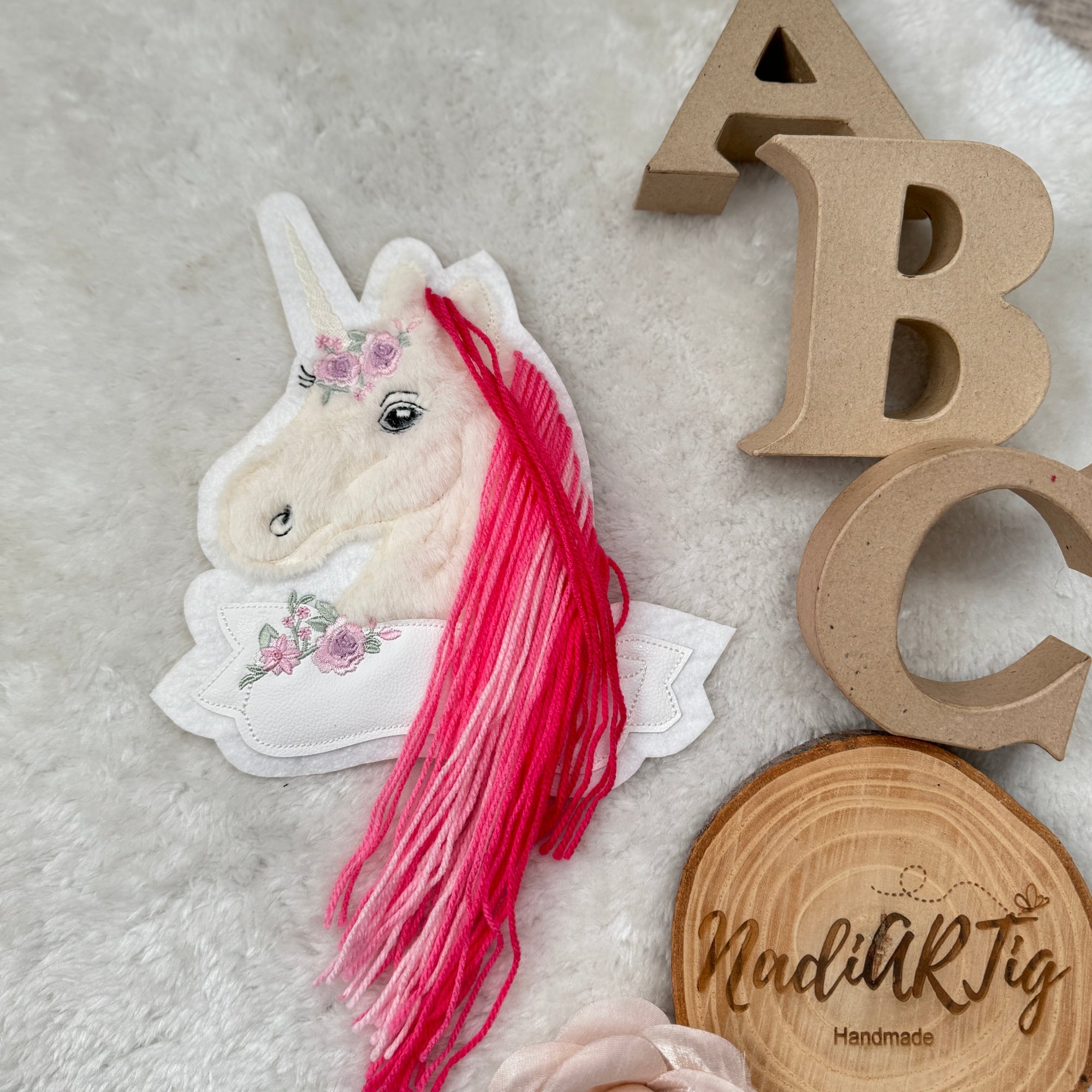 Schultten Aufnäher Patch Einrn pink