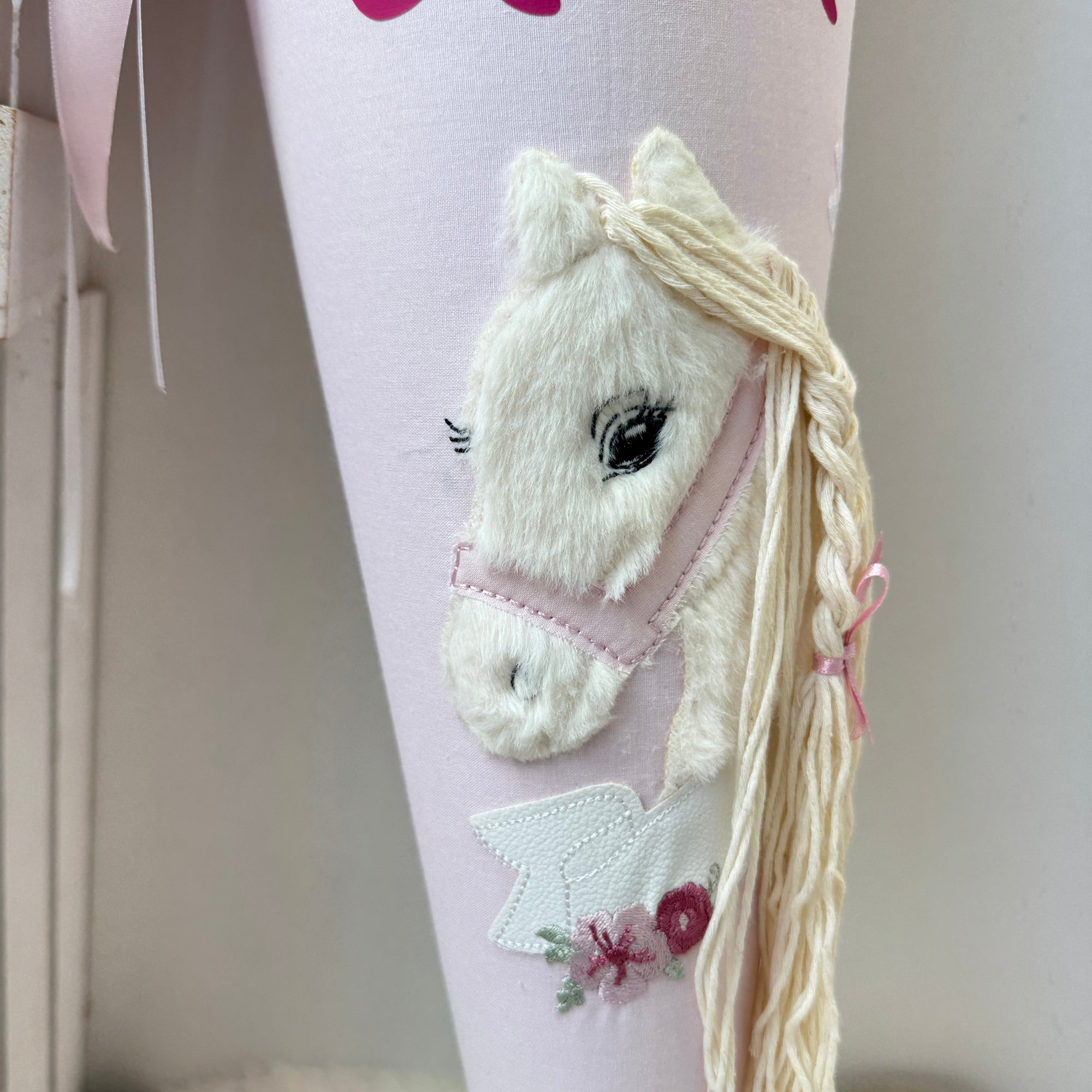 Schultuete Boho-Pony in pink-rosa