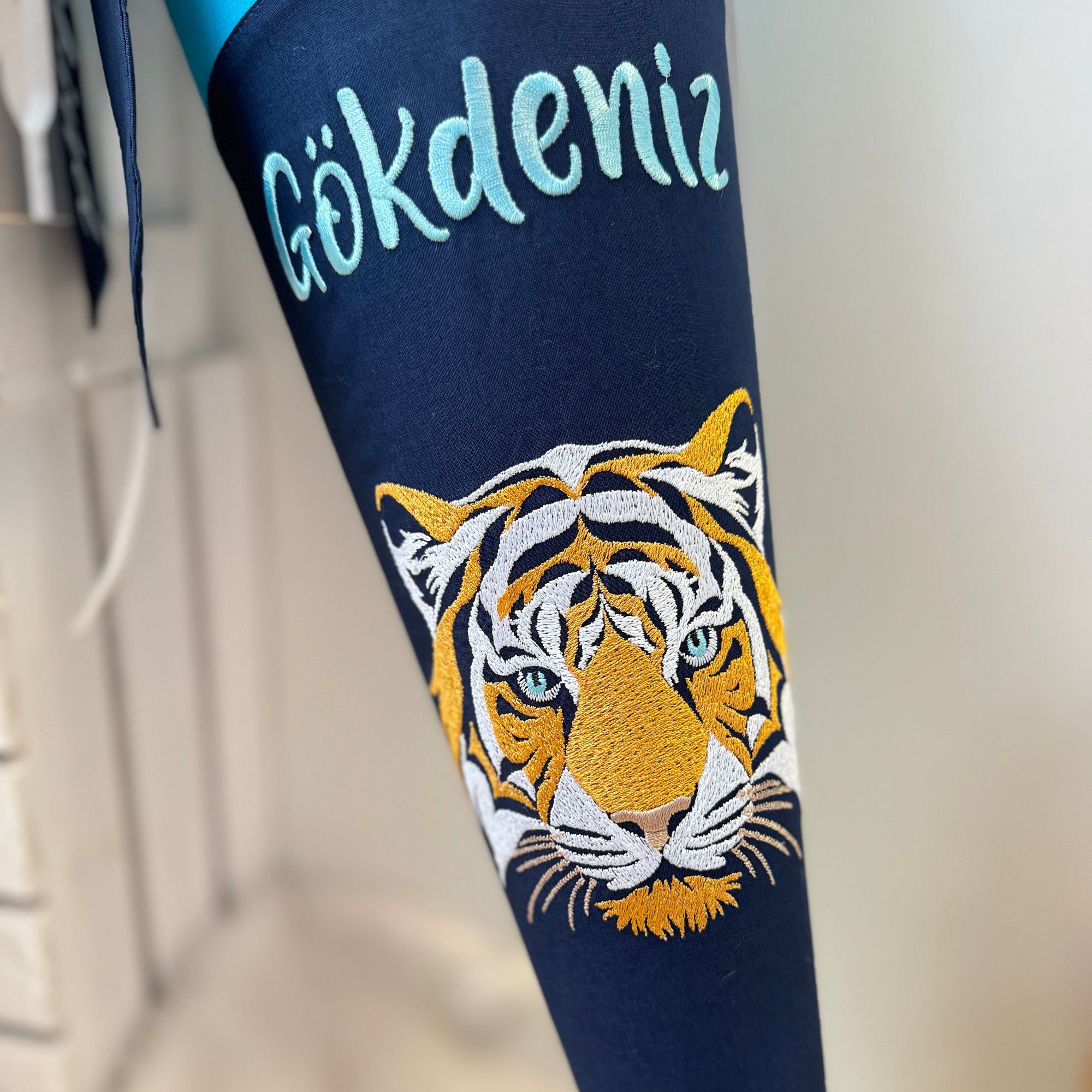 Schultuete Tger blau