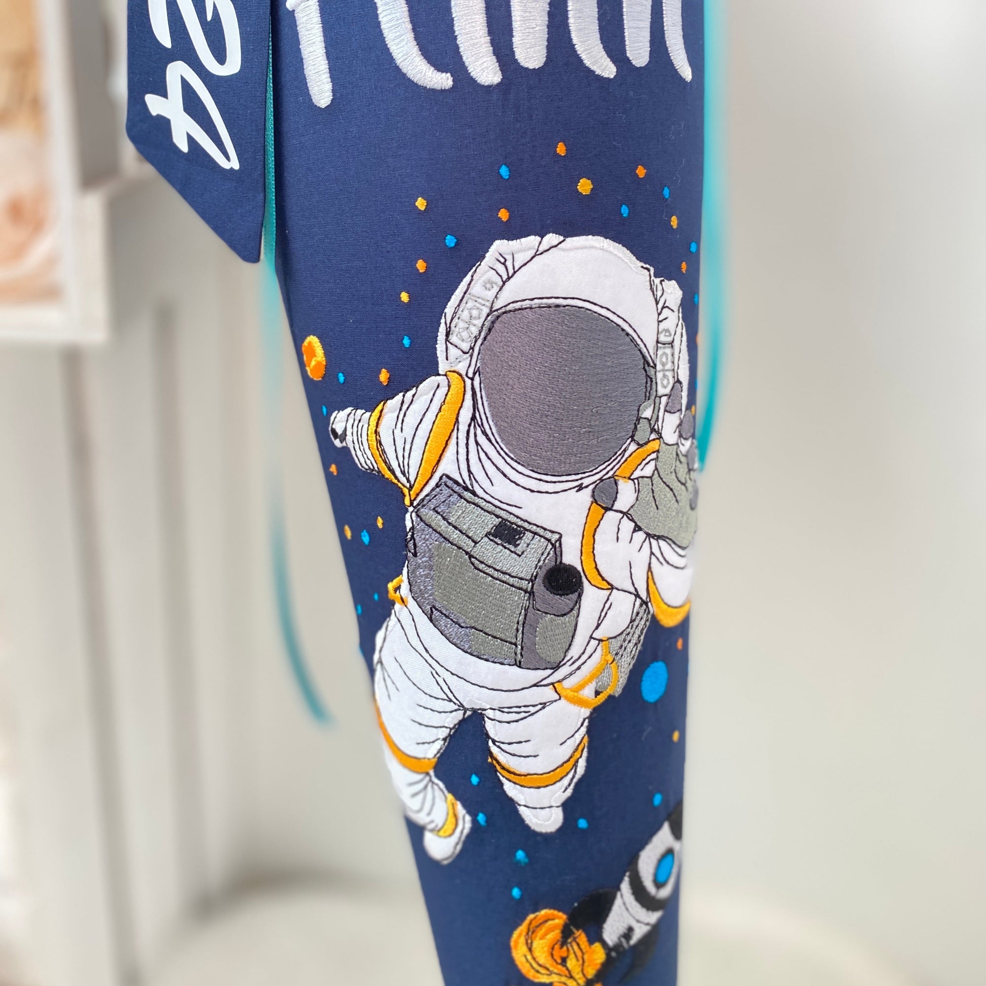 Schultute Astronaut grau dunkelblau