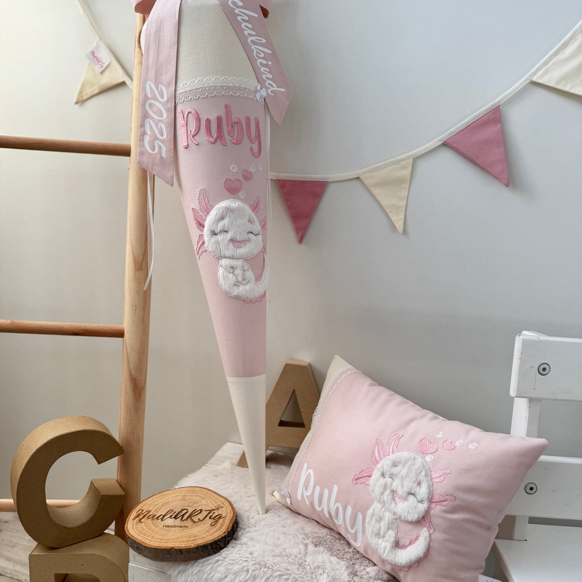 Schultute Axolotl Fisch albino rosa