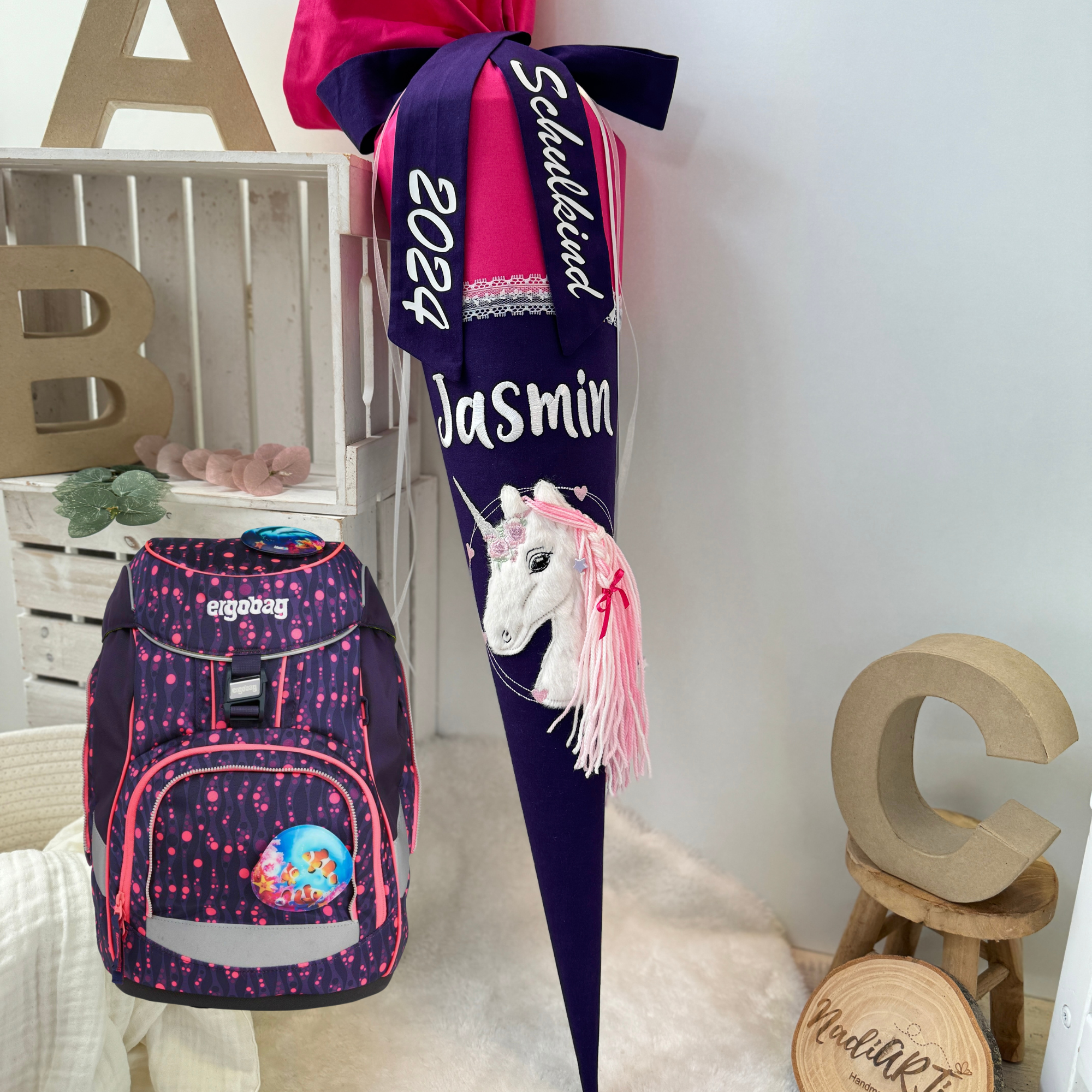 Schultute Einhorn Ergobag Barmuda Viereck