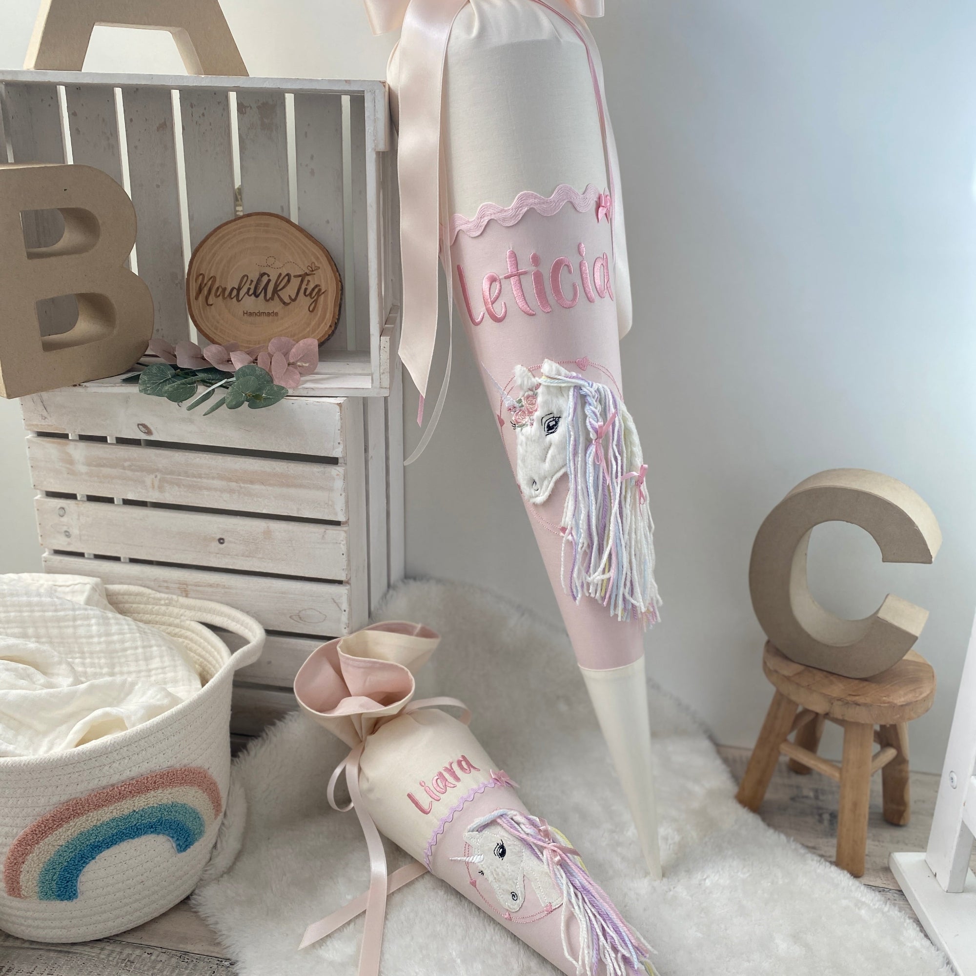 Schultute Einhorn mit Pastell Mahne