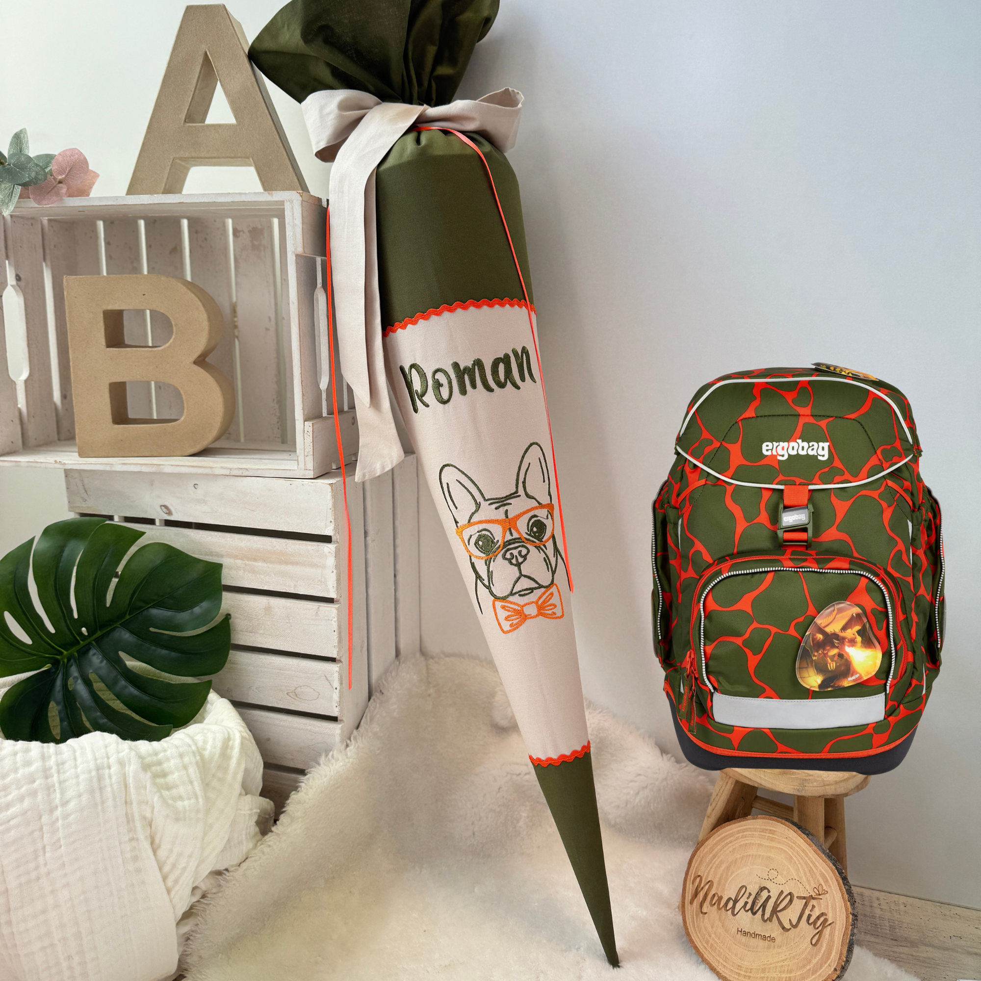 Schultute Ergobag FeuerspeiBär Französische Bulldogge