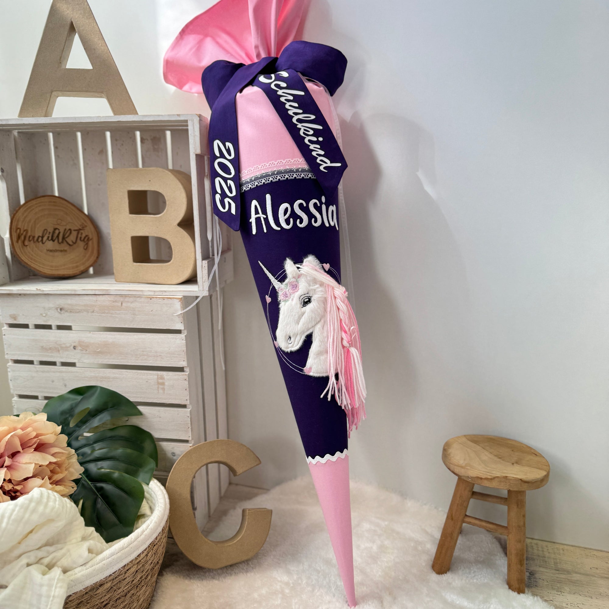 Schultute Ergobag Sternguckbar einhorn rosa lila