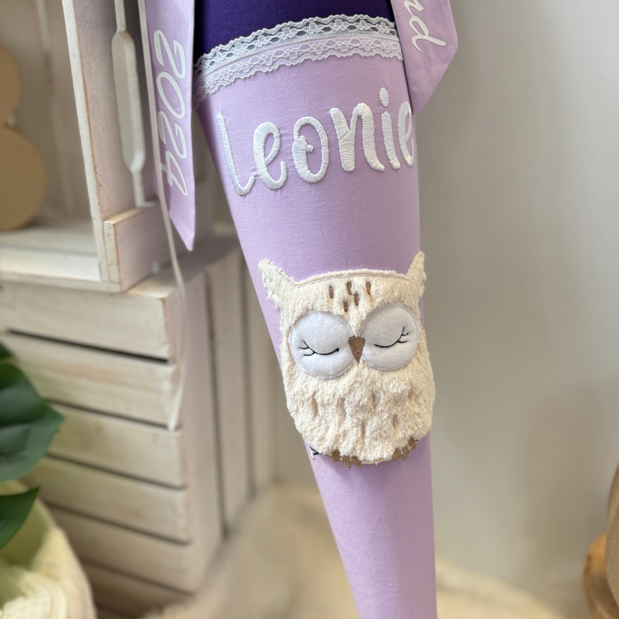 Schultüte Eule flieder lila