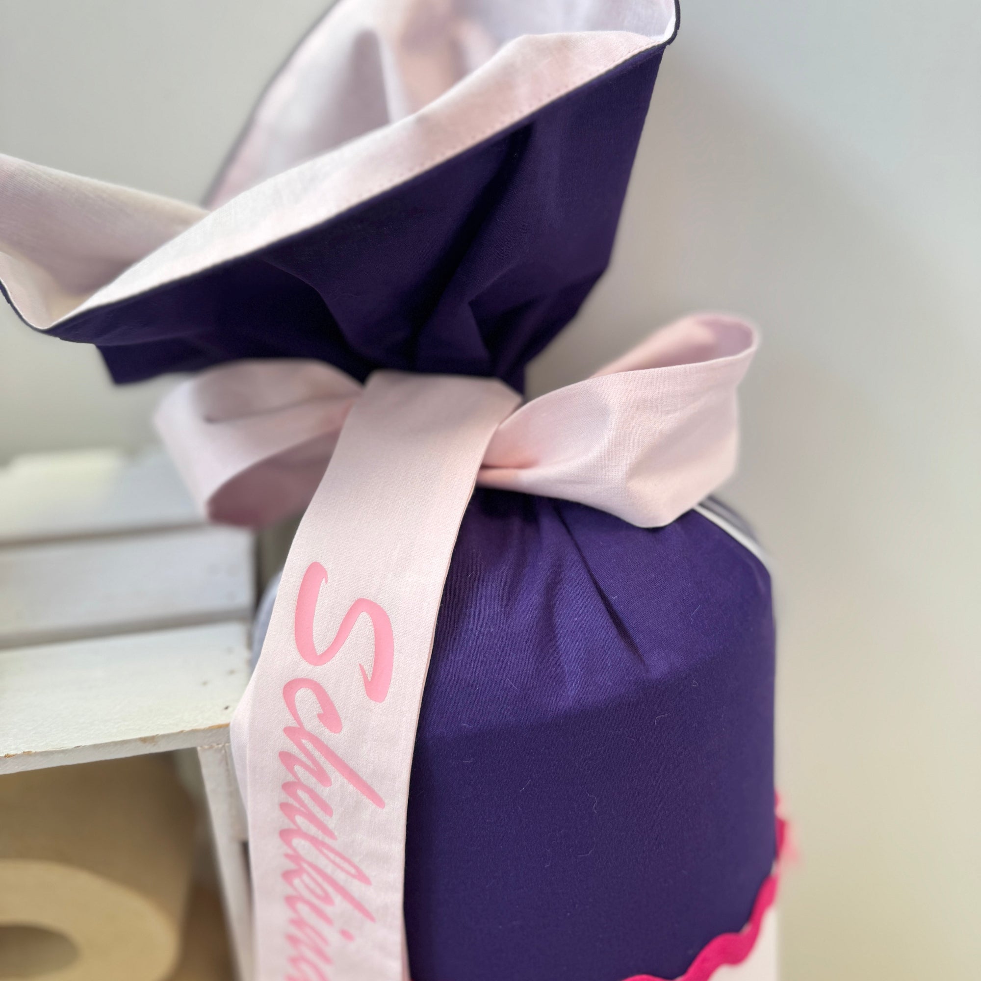 Schultute Hase in lila rosa pink