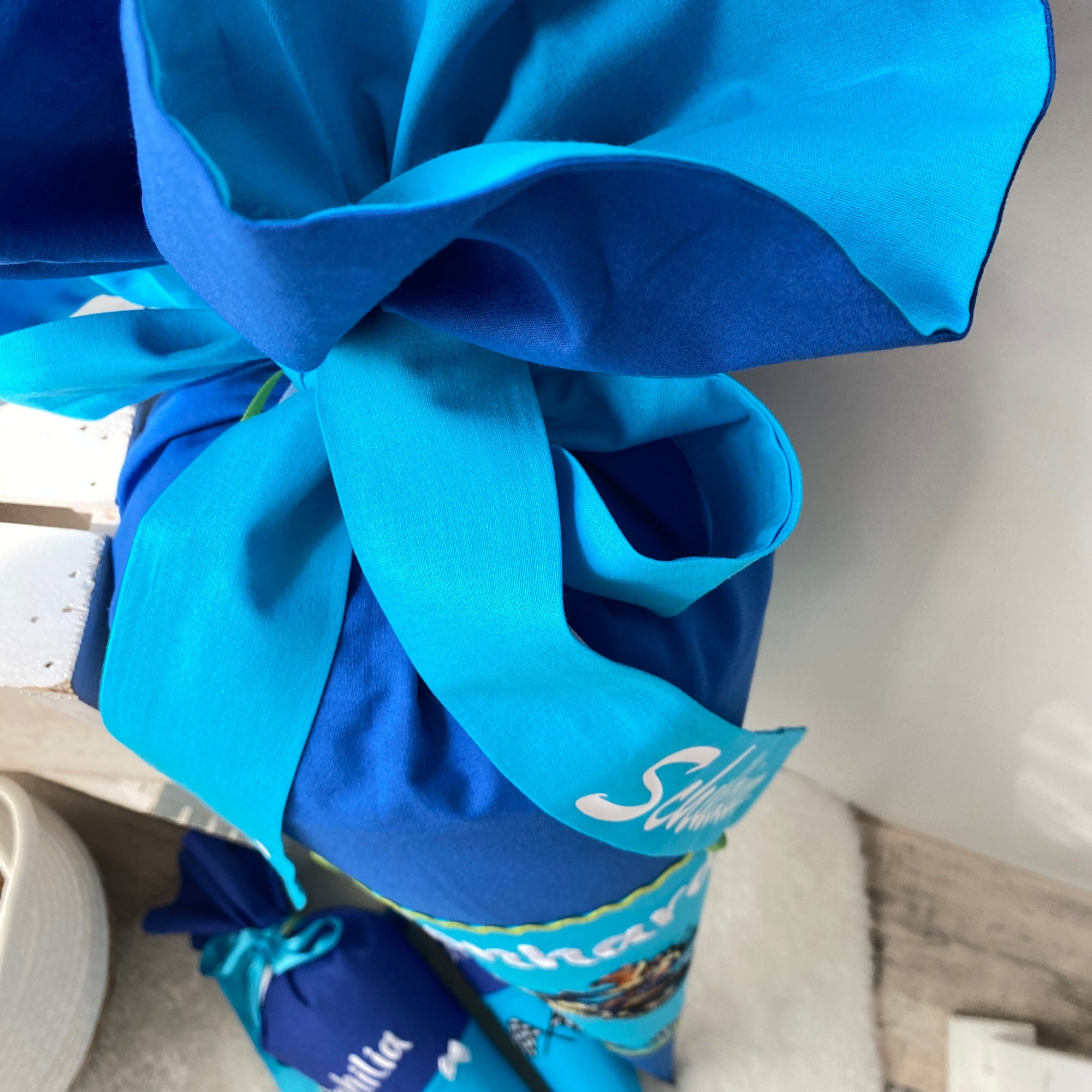 Schultute Motocross roaylblau turkis