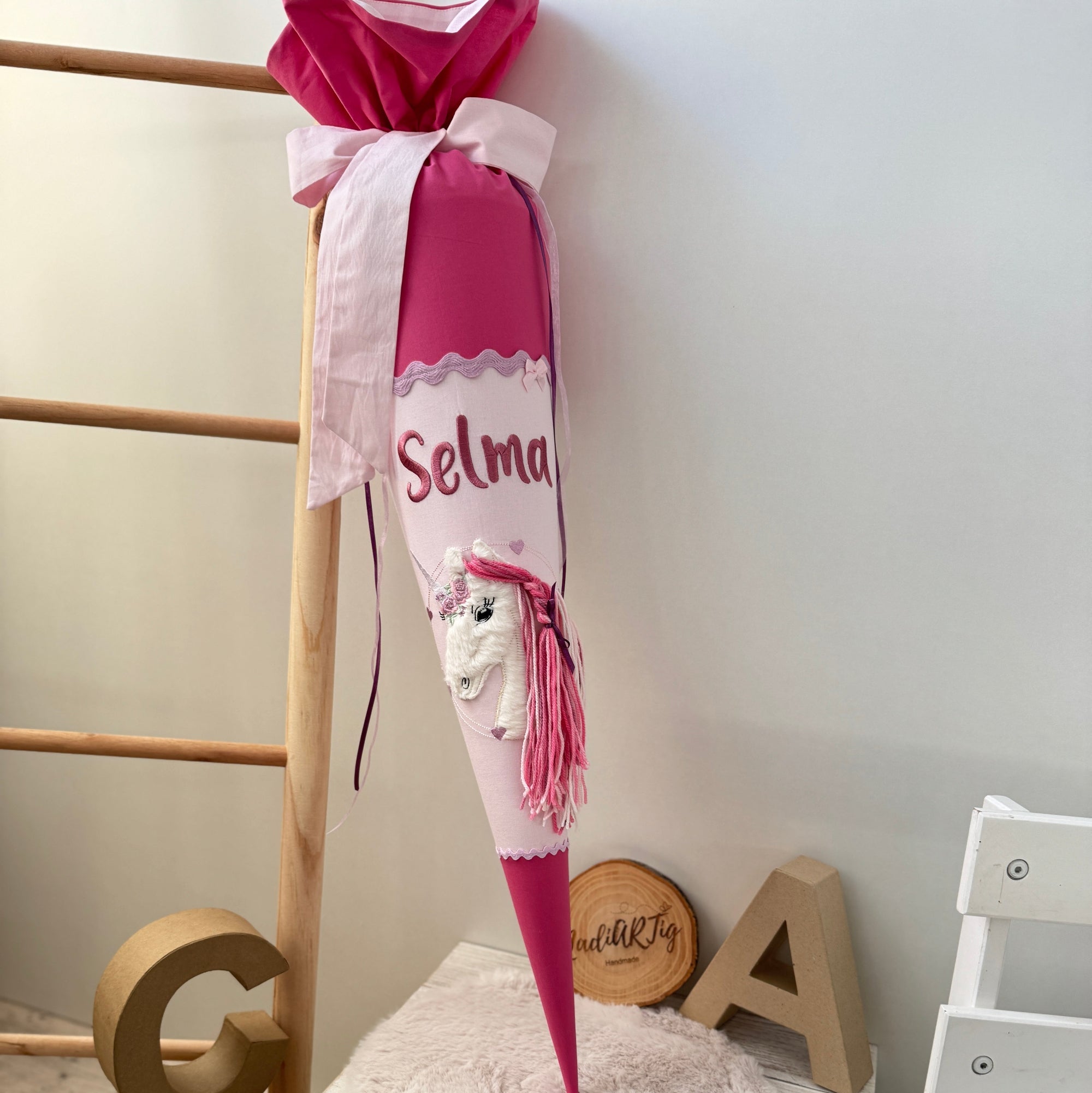 Schultute einhorn himbeere