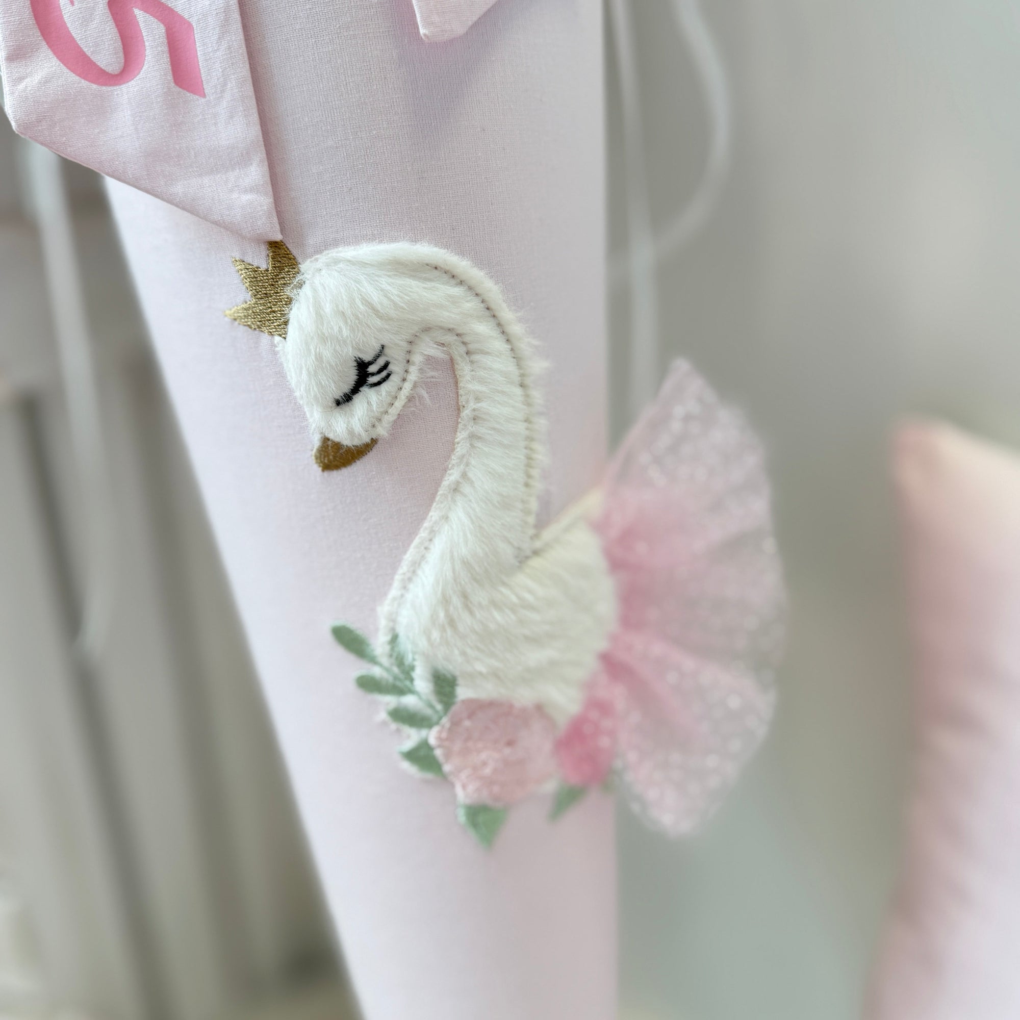 Zuckertüte Schwan in zartem rosé