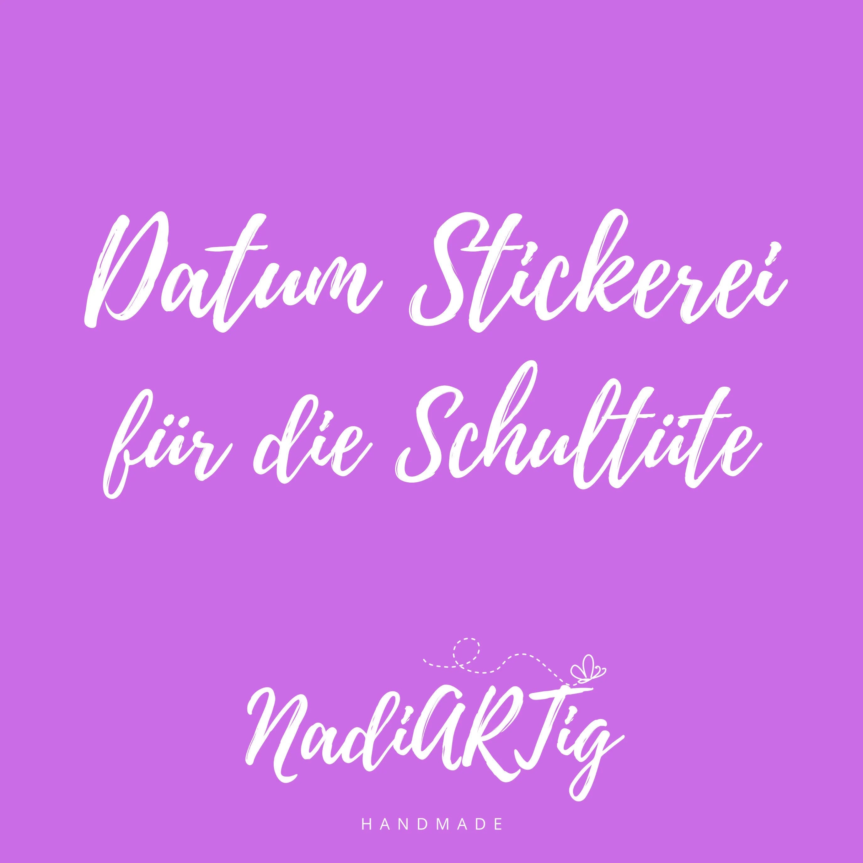 Datum oder kurzer Zusatz-Text für die Schultüte