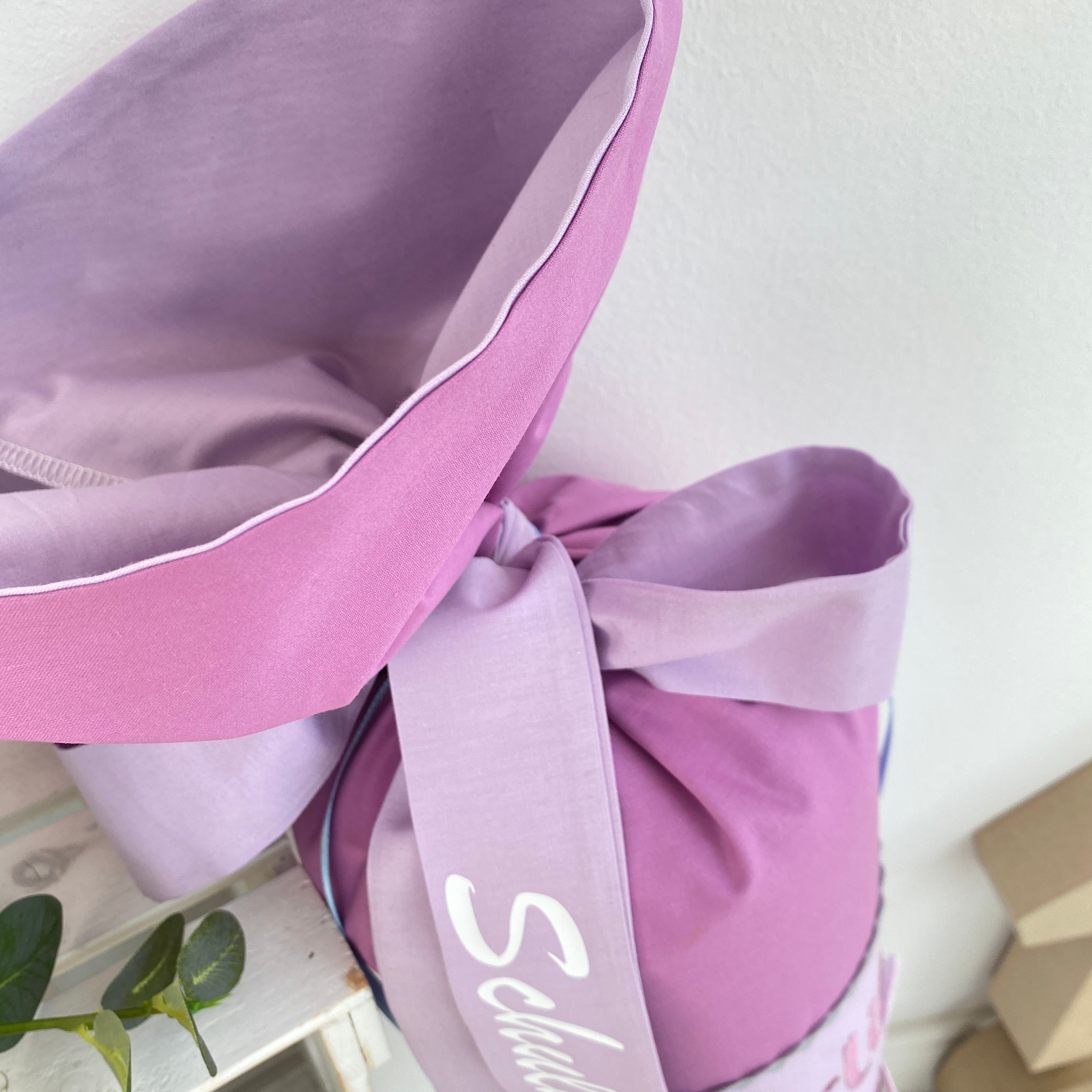 Schultüte mit Regenbogen & Schmetterling | LÄSSIG Speckles purple