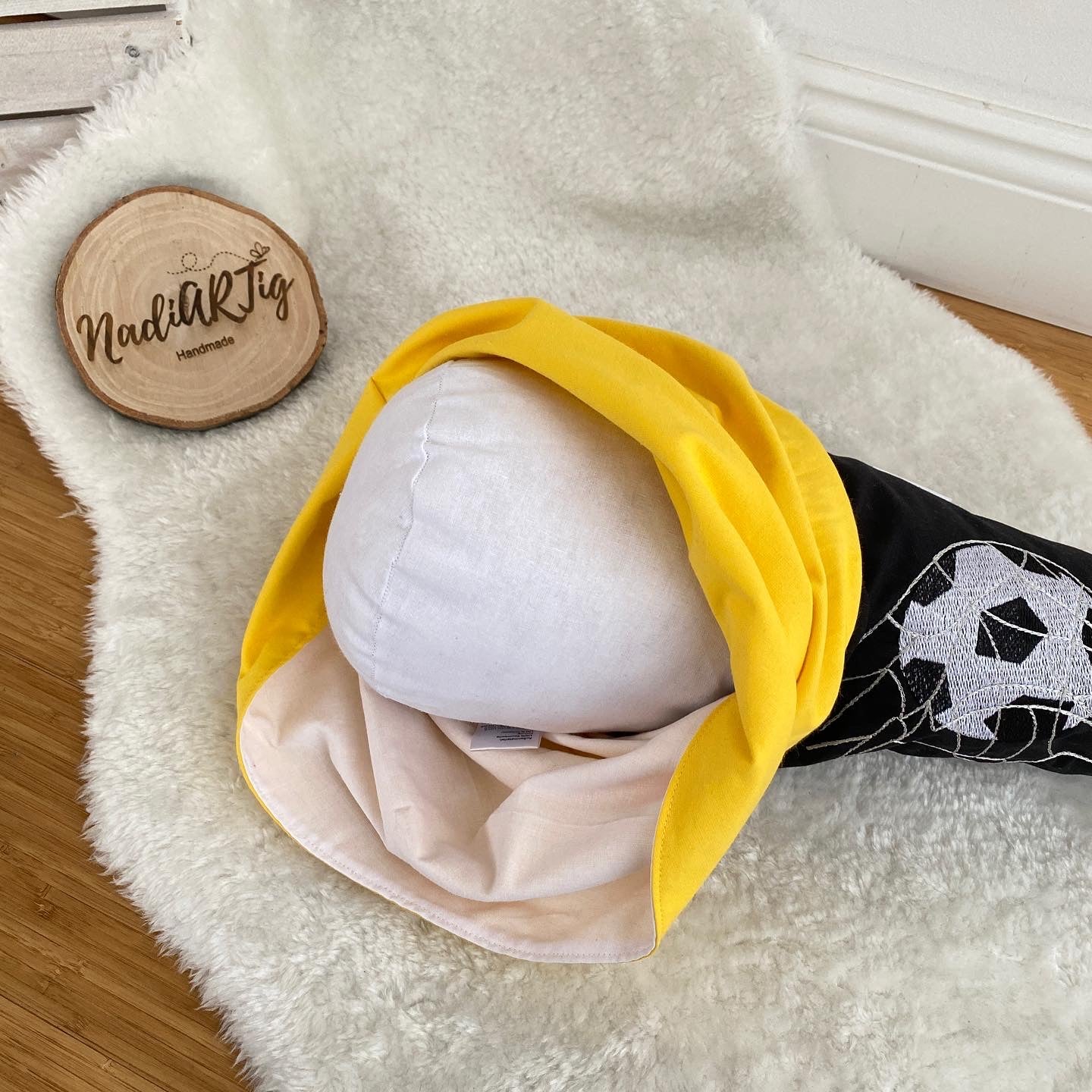 Geschwister-Schultüte Fußball in gelb/schwarz