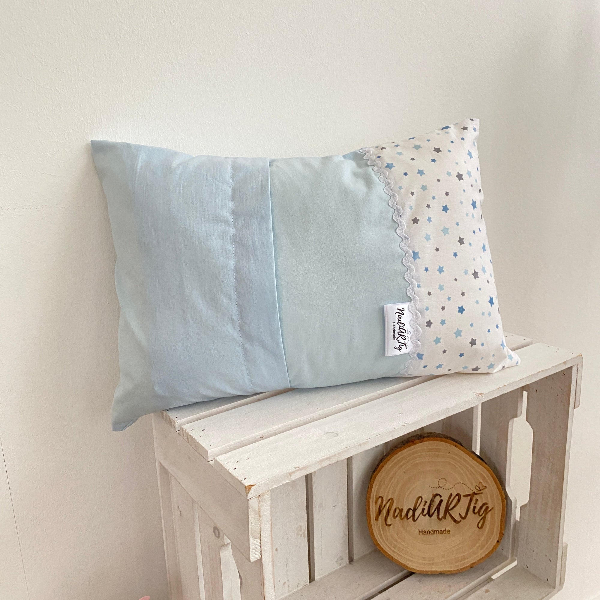 Geburtskissen Namenskissen Kissen mit Name Elefant Stern Baby nadiARTig