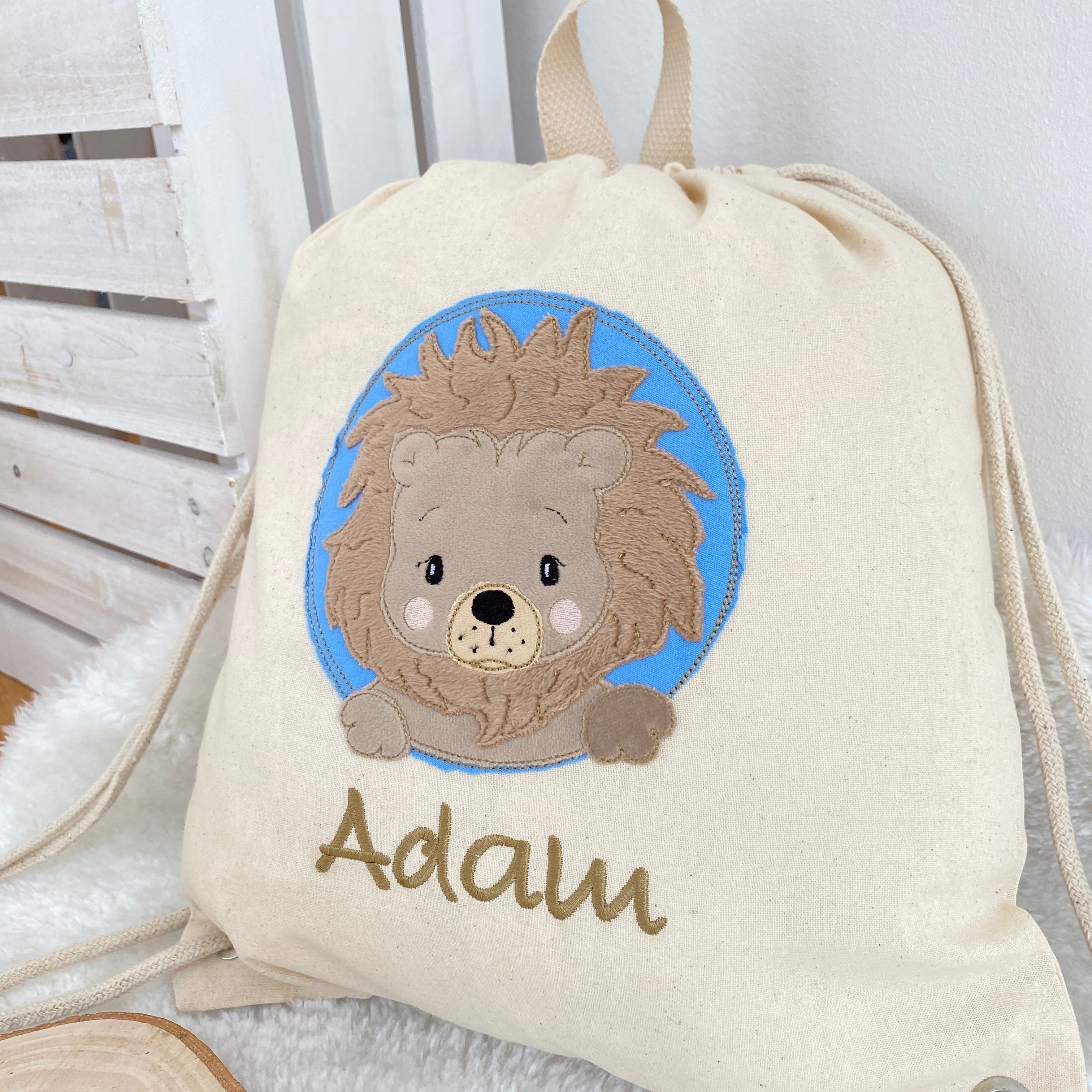 Kindergartenbeutel / kleine Wickeltasche LÖWE