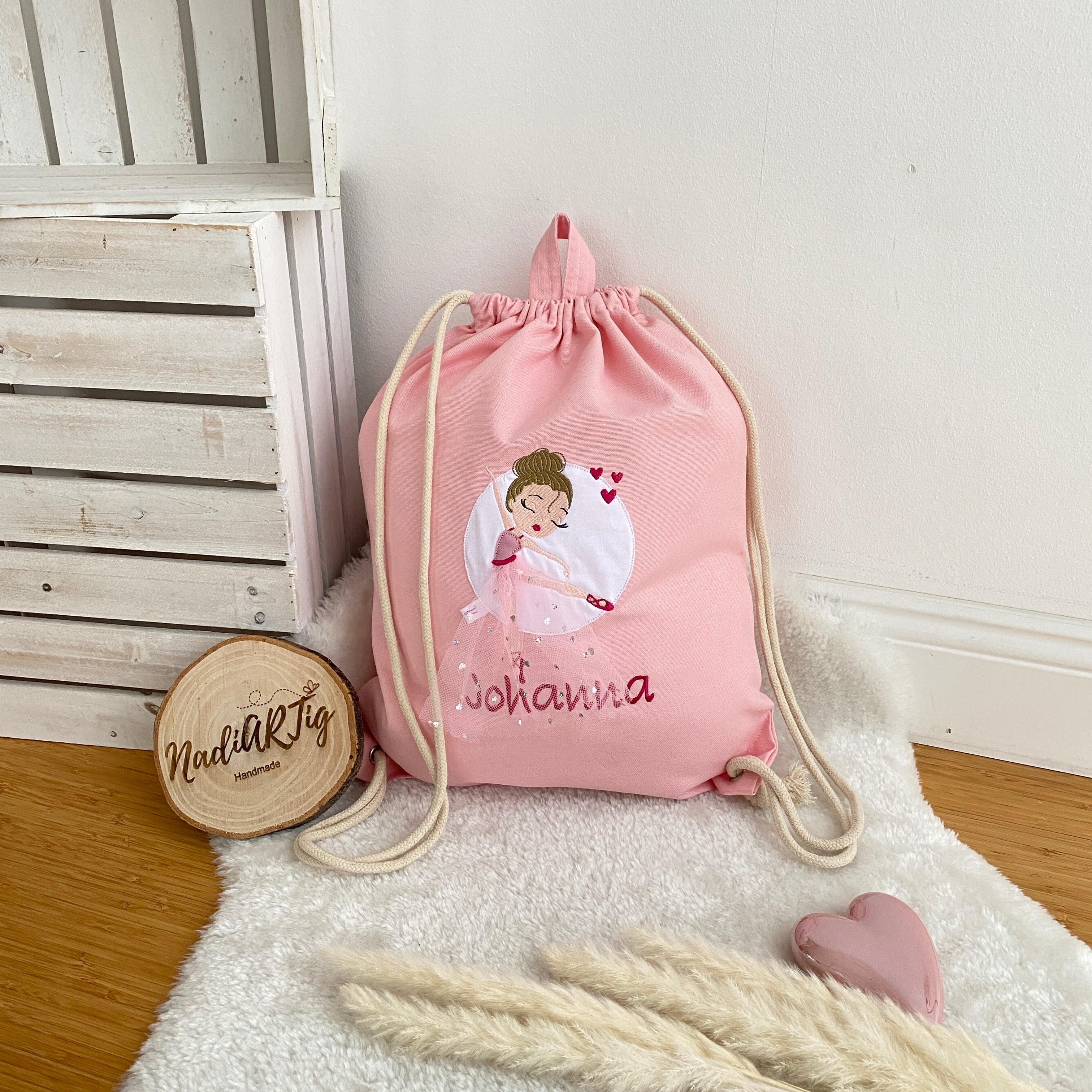 Kindergartenbeutel Ballerina | Ballett Tasche (wasserabweisend)