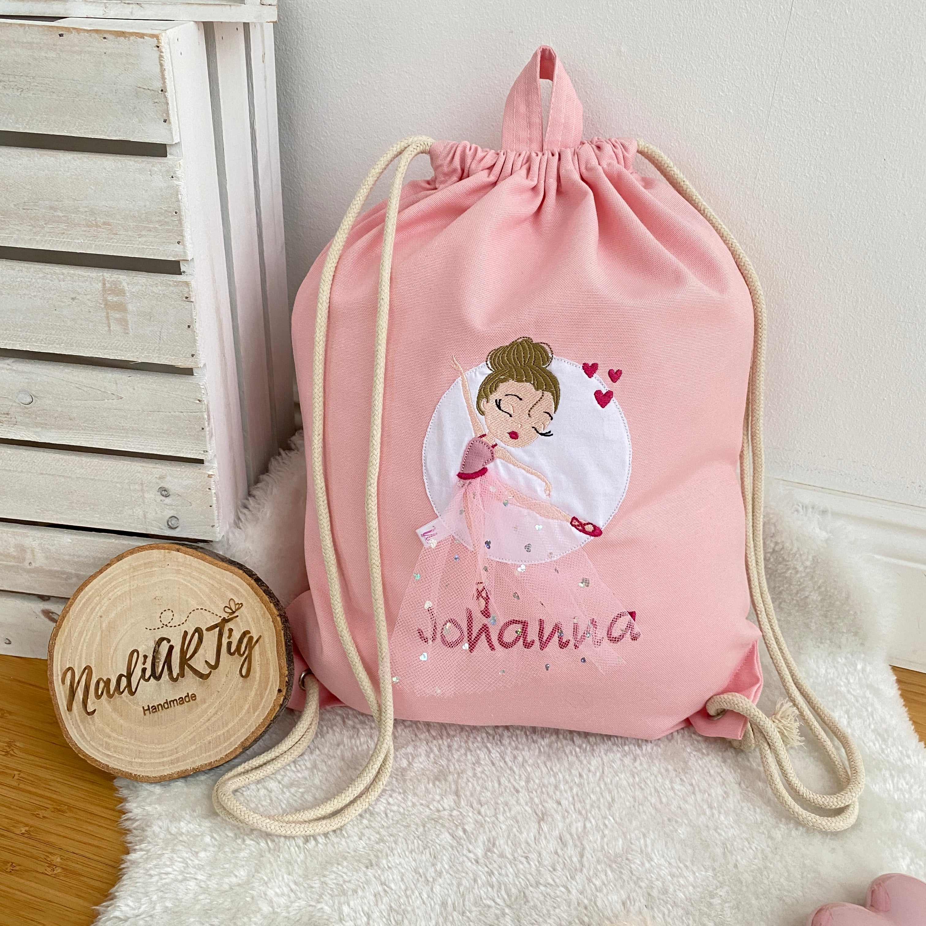 Kindergartenbeutel Ballerina | Ballett Tasche (wasserabweisend)