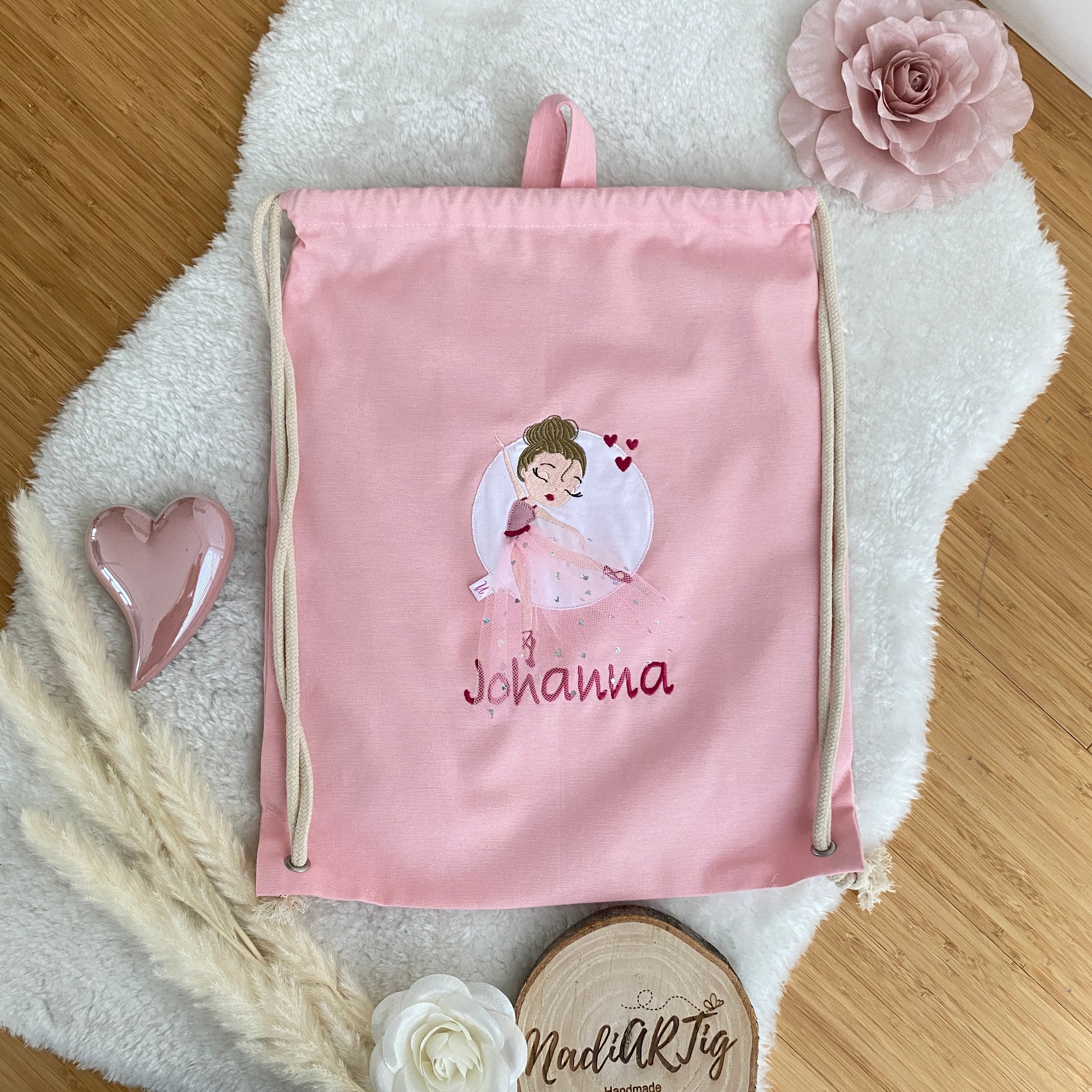 Kindergartenbeutel Ballerina | Ballett Tasche (wasserabweisend)