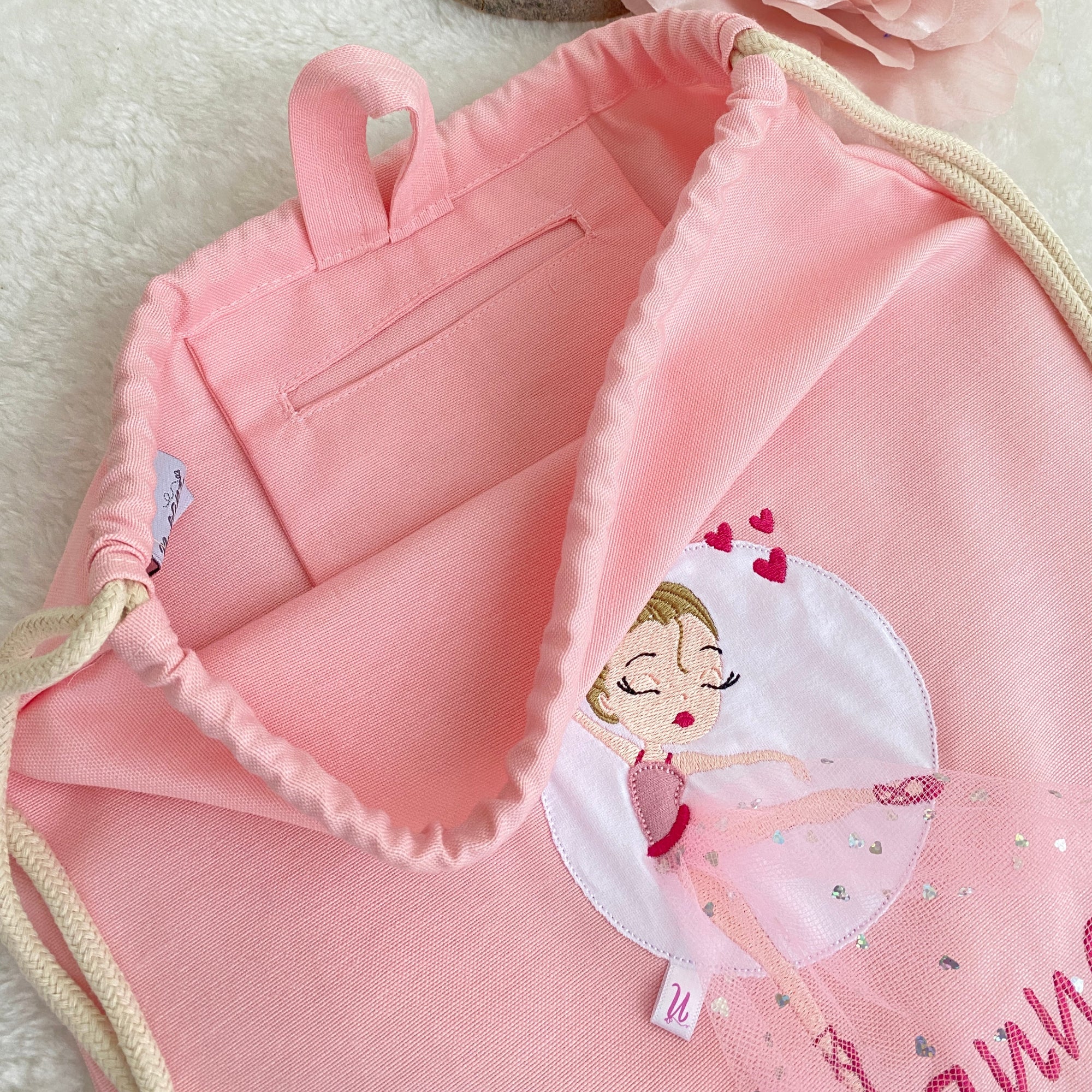 Kindergartenbeutel Ballerina | Ballett Tasche (wasserabweisend)