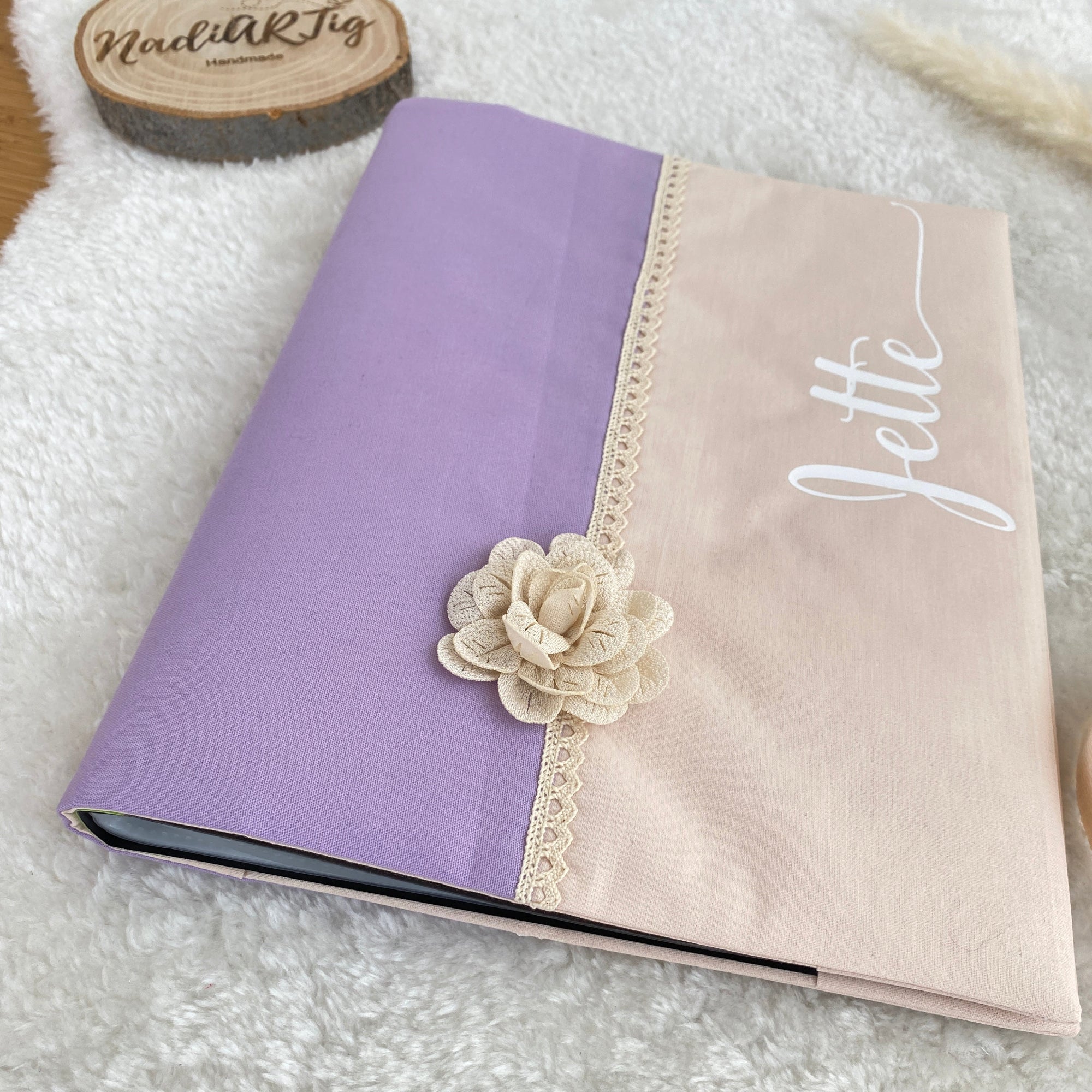 Schultüte mit romantischer Tänzerin in beige/flieder