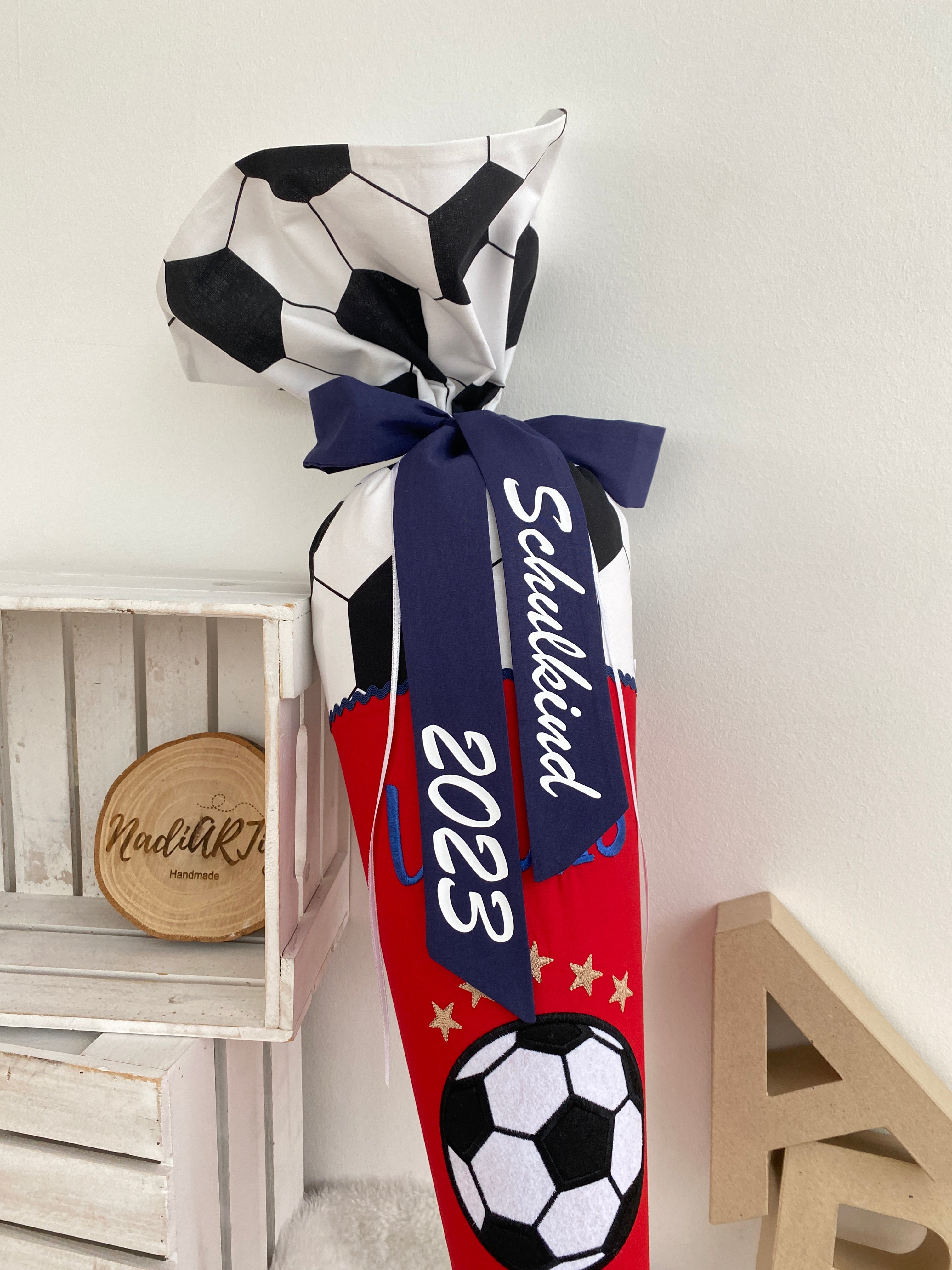 Schultüte Fußball - rot/weiß/blau - Bayern München Fan