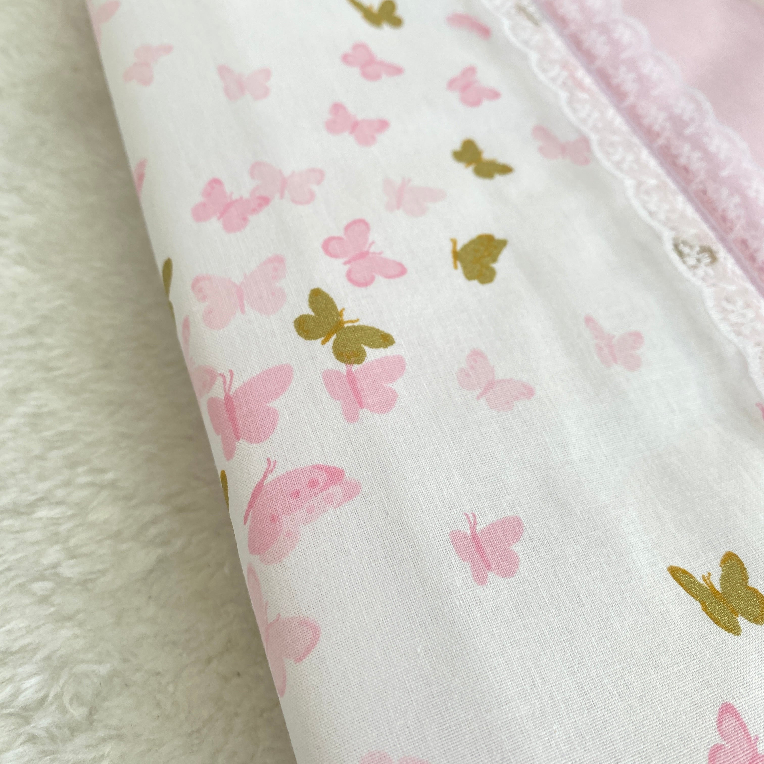 Erinnerungs-/ Zeugnismappe goldene Schmetterlinge