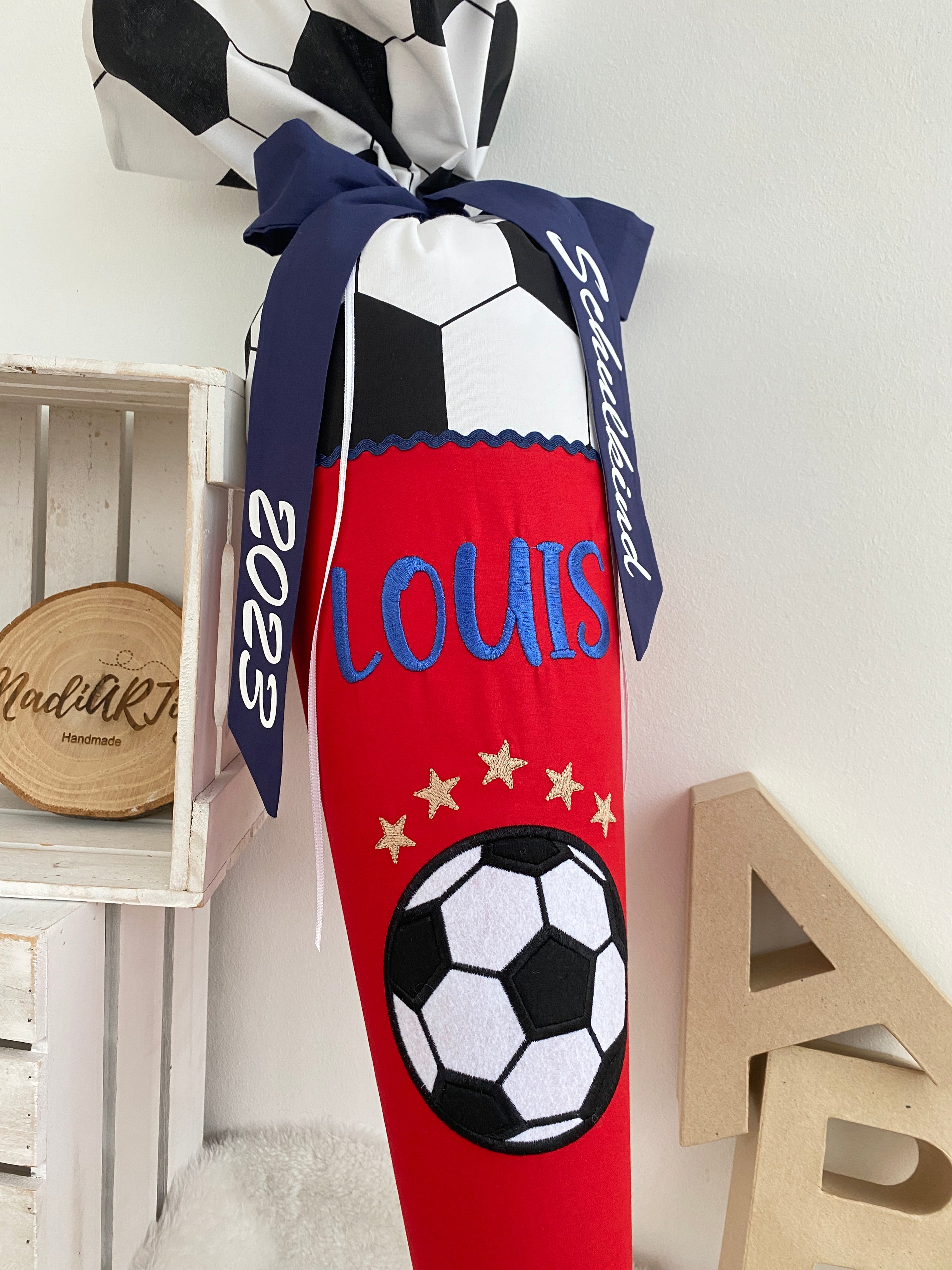 Schultüte Fußball - rot/weiß/blau - Bayern München Fan