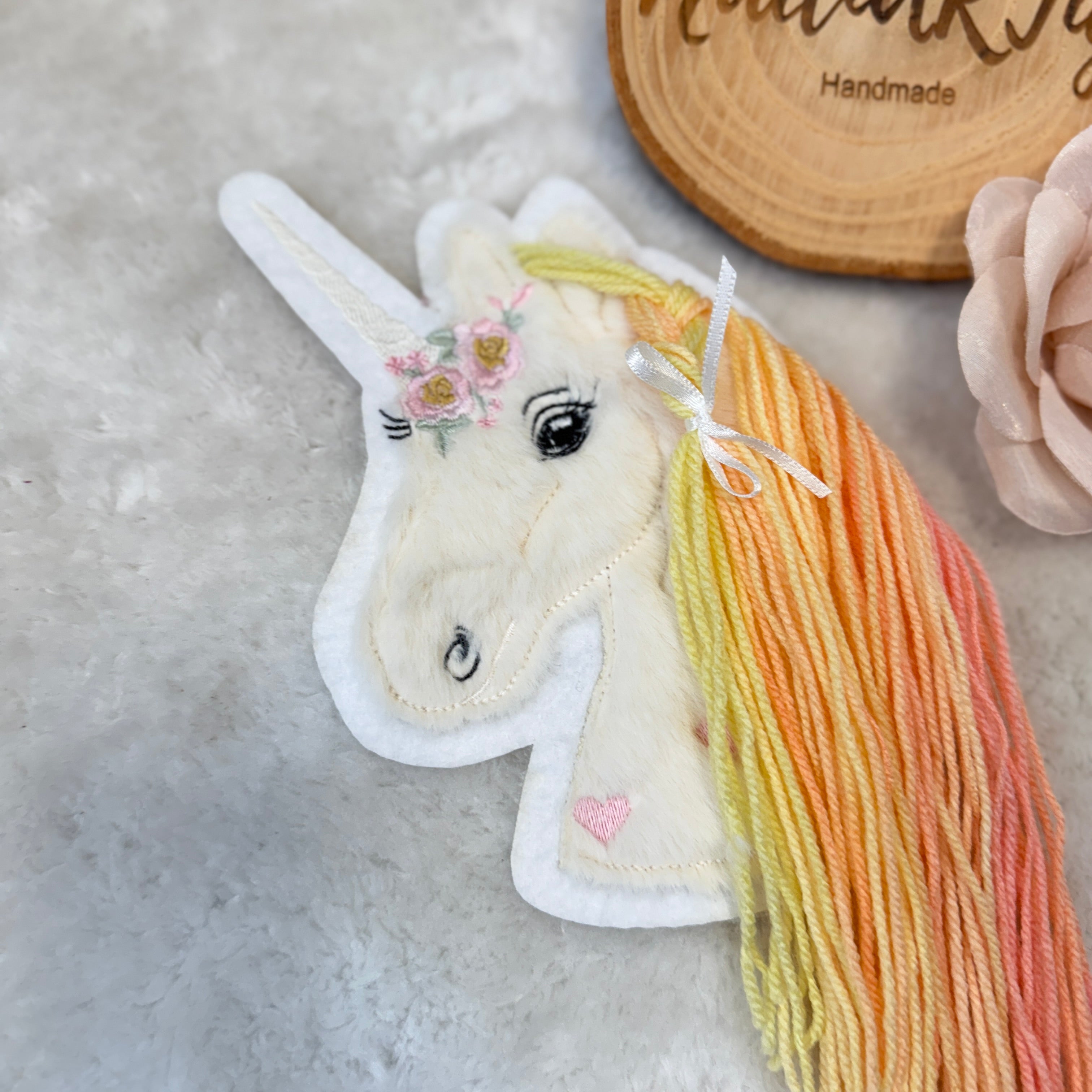 Einhorn Patch/Aufnäher - Regenbogen Mähne