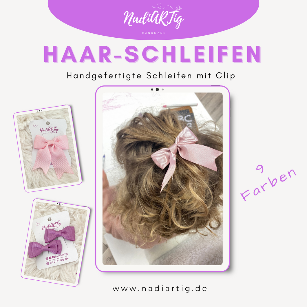 Haarschleife / Spangen in 9 Farben