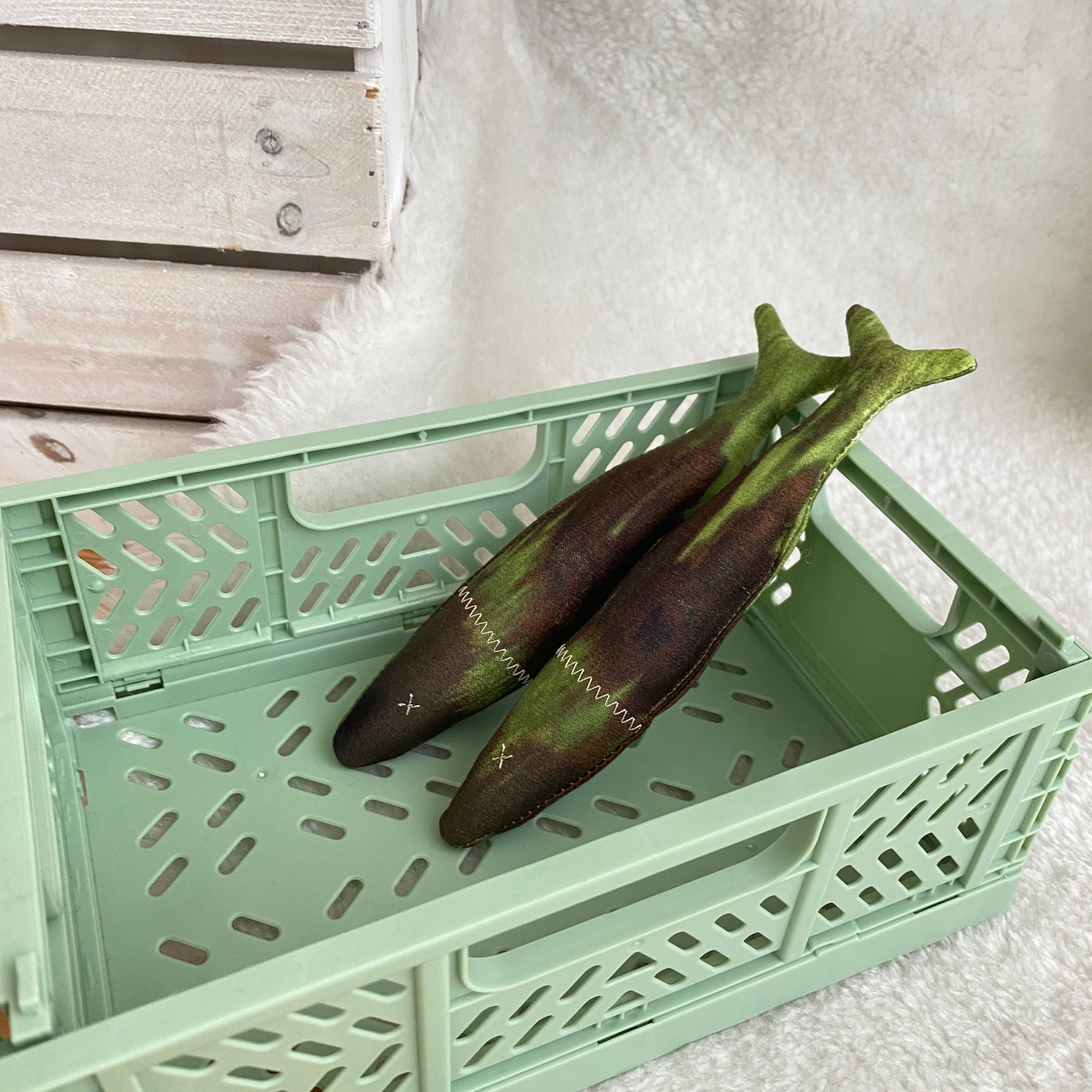 Schultüte Angler / Fische sand/olivegrün