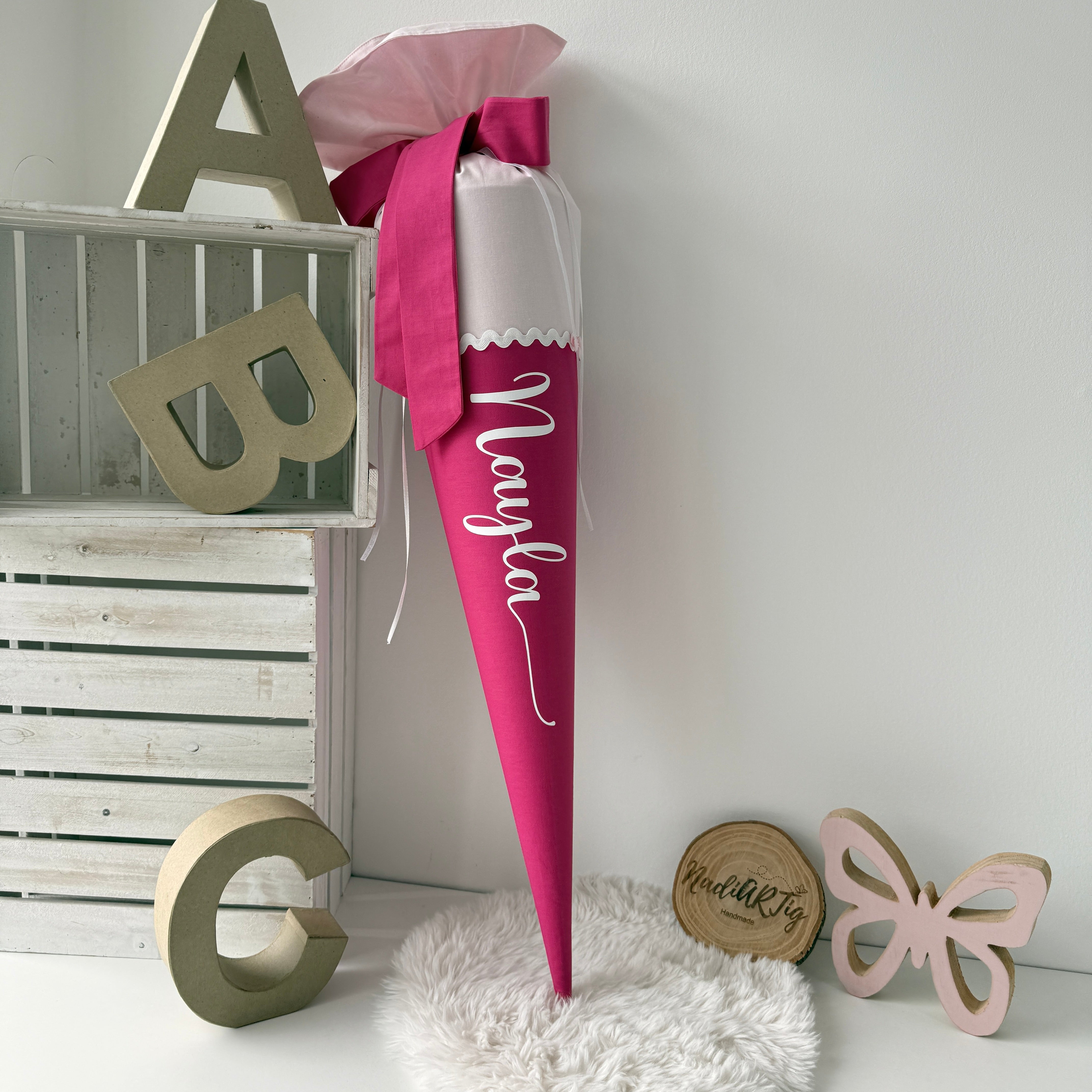 Schultüte Klassik in rosé/pink