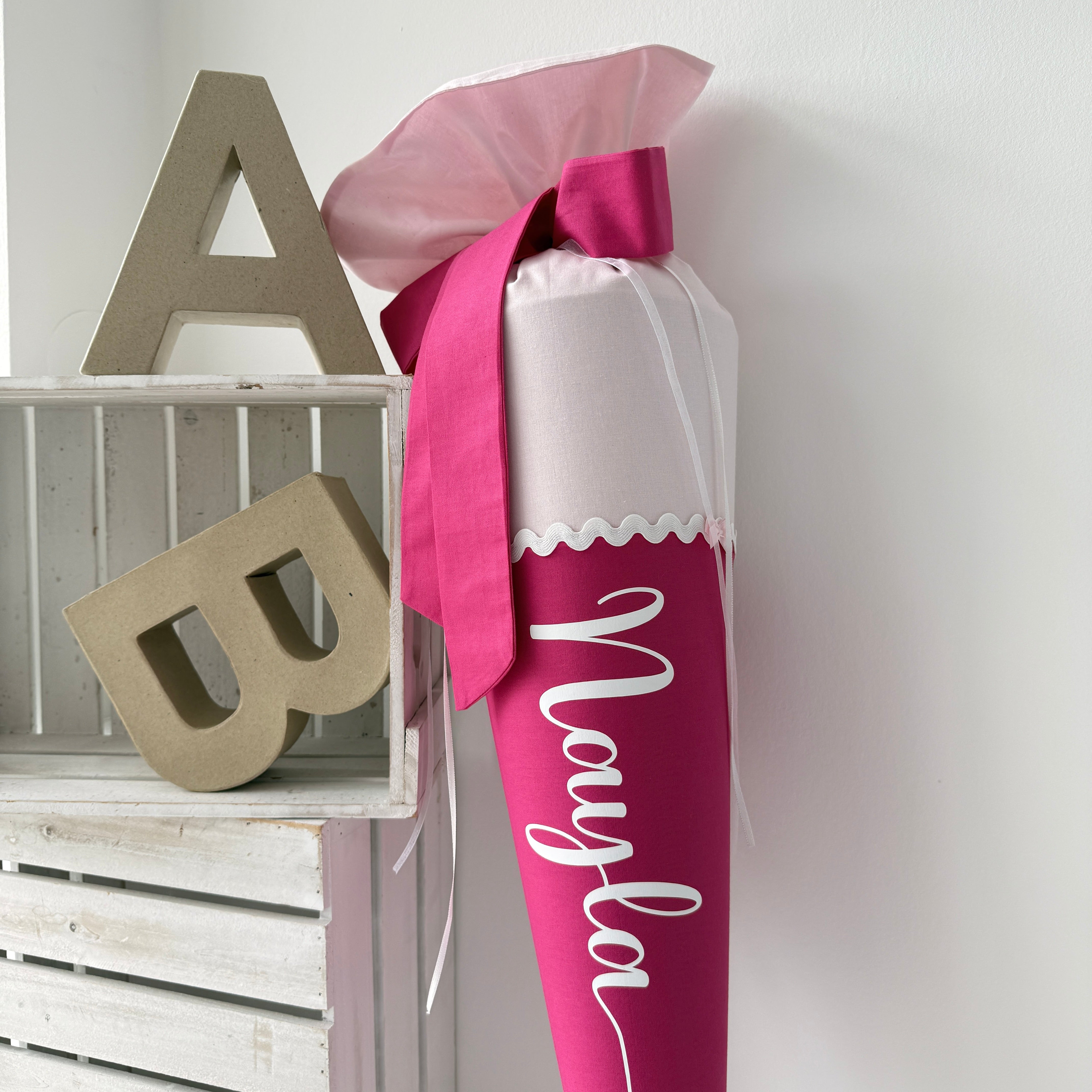 Schultüte Klassik in rosé/pink