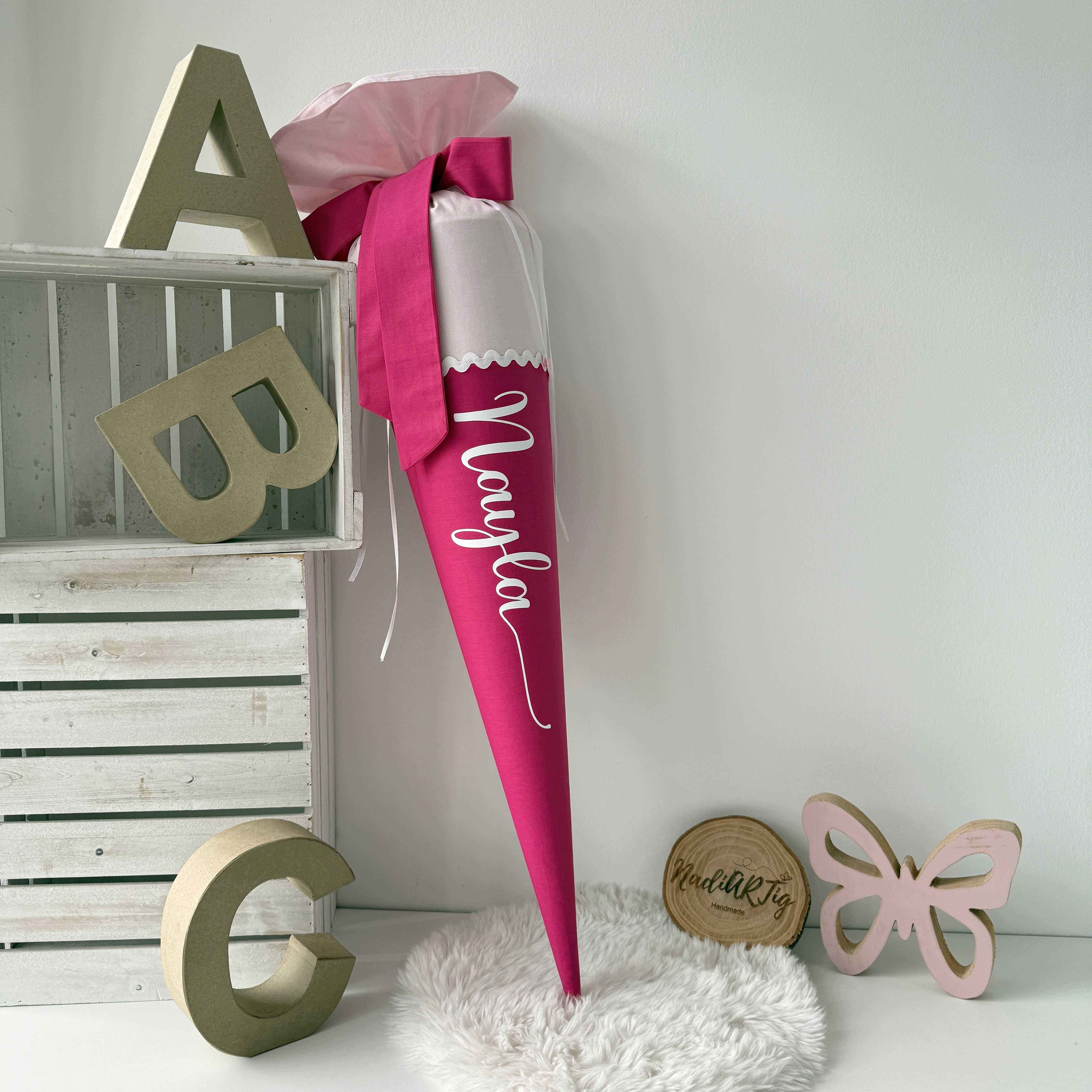 Schultüte Klassik in rosé/pink