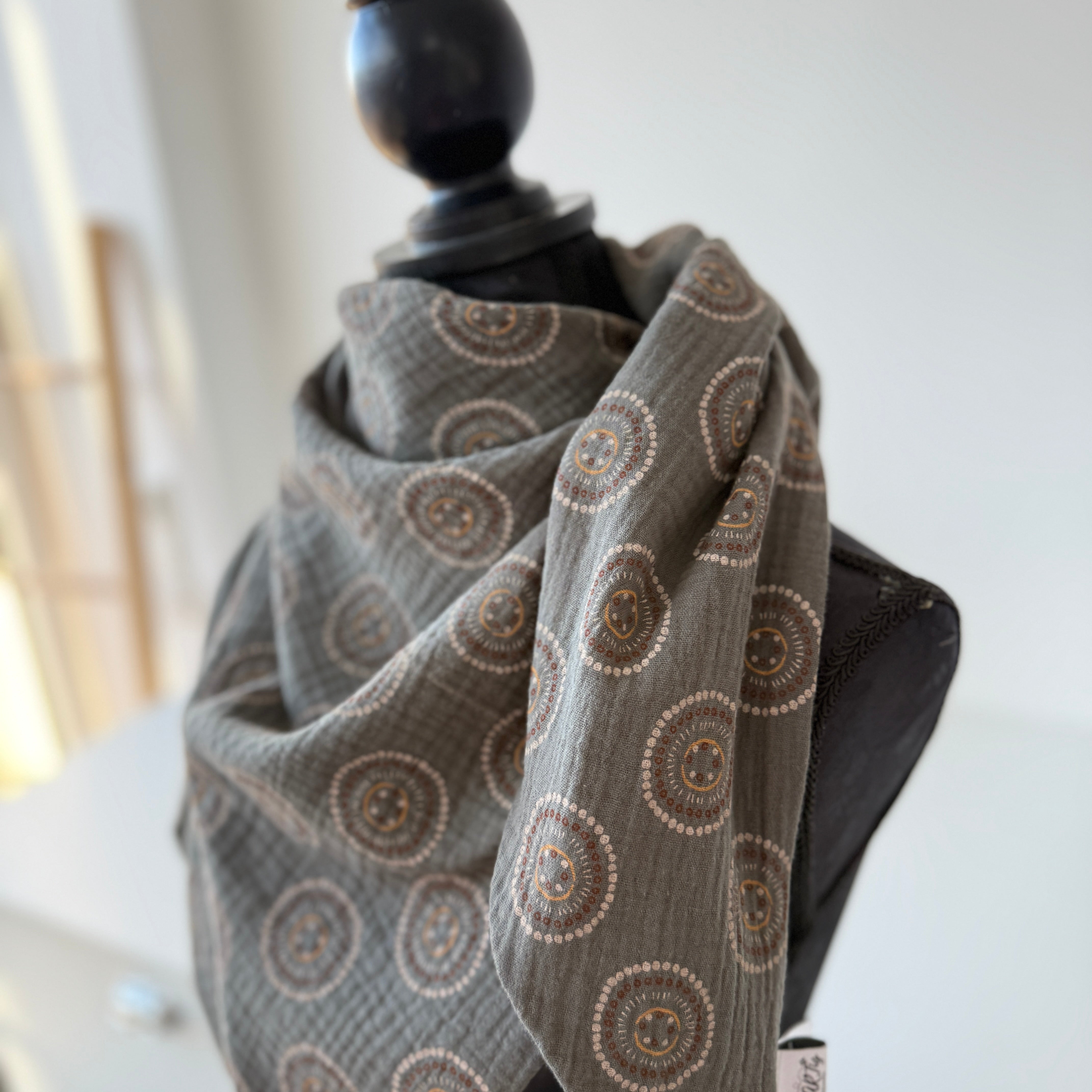 XXL Musselin Halstuch - army green