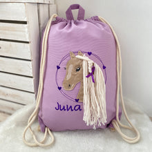 Lade das Bild in den Galerie-Viewer, Mädchen Rucksack lila Pony
