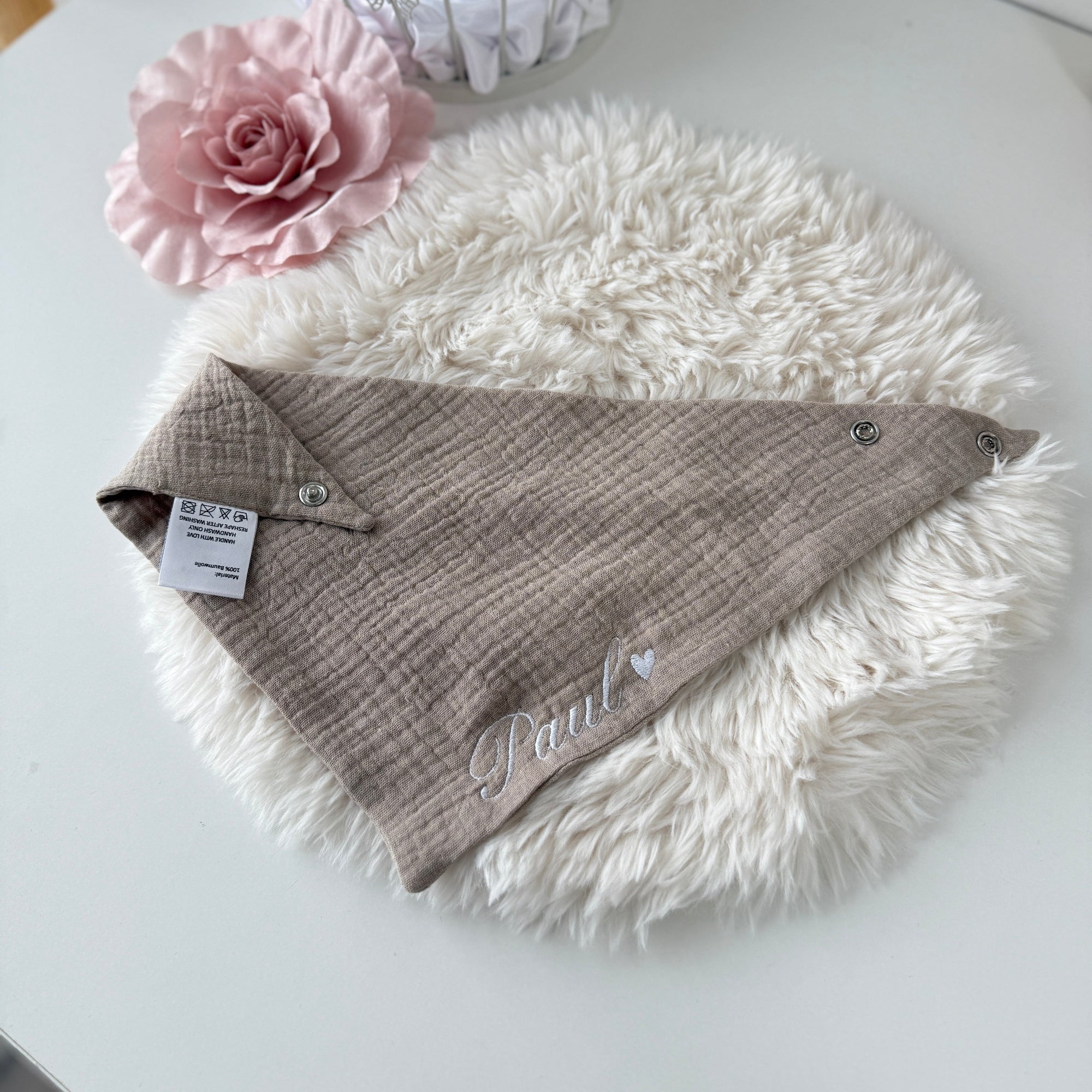 Baby Musselin Halstuch mit Namen