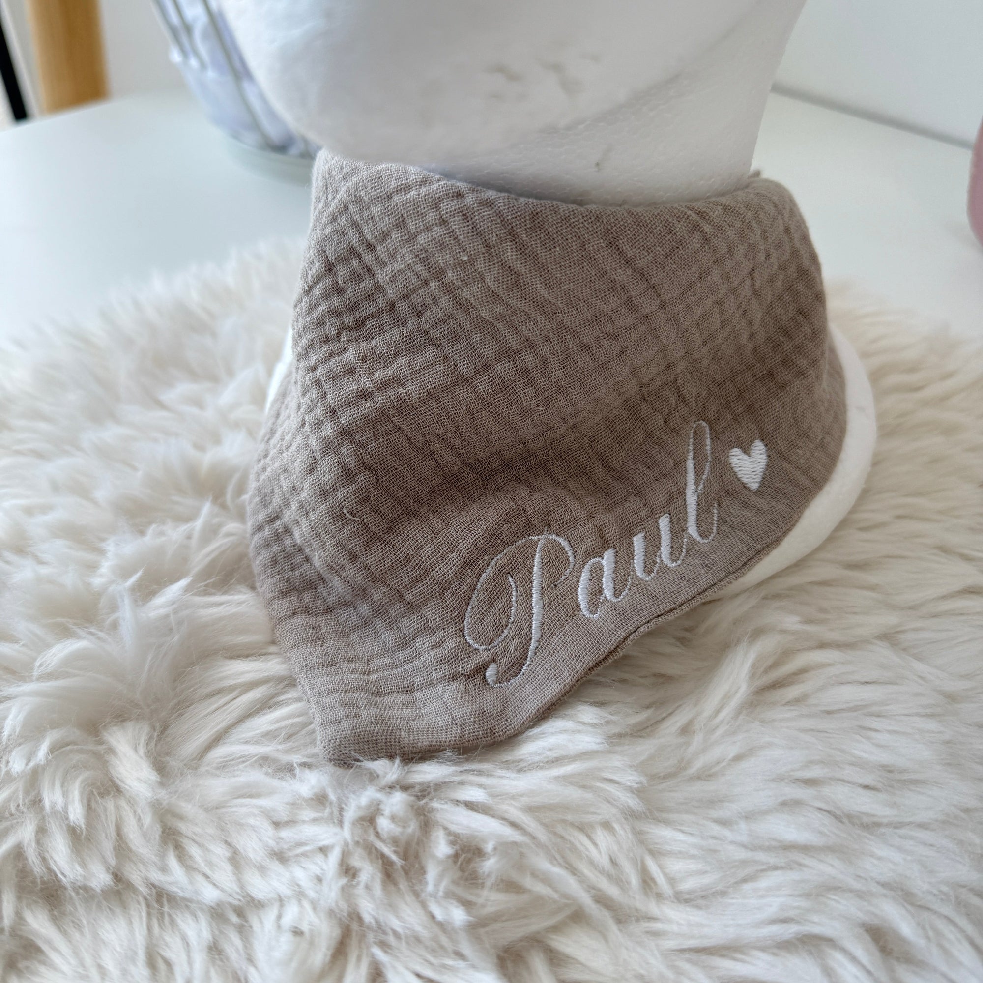 Baby Musselin Halstuch mit Namen