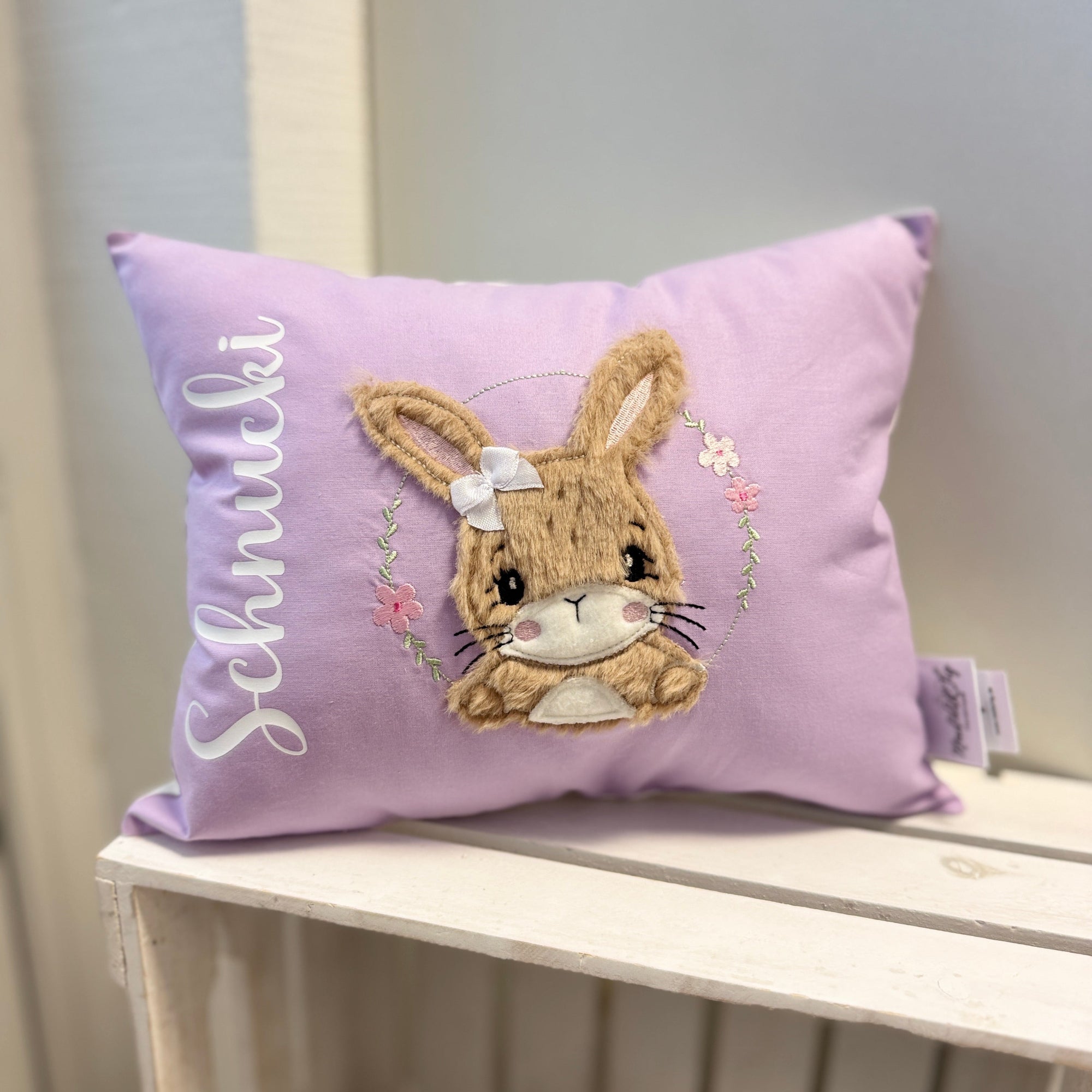 Kissen Hasenmädchen flieder