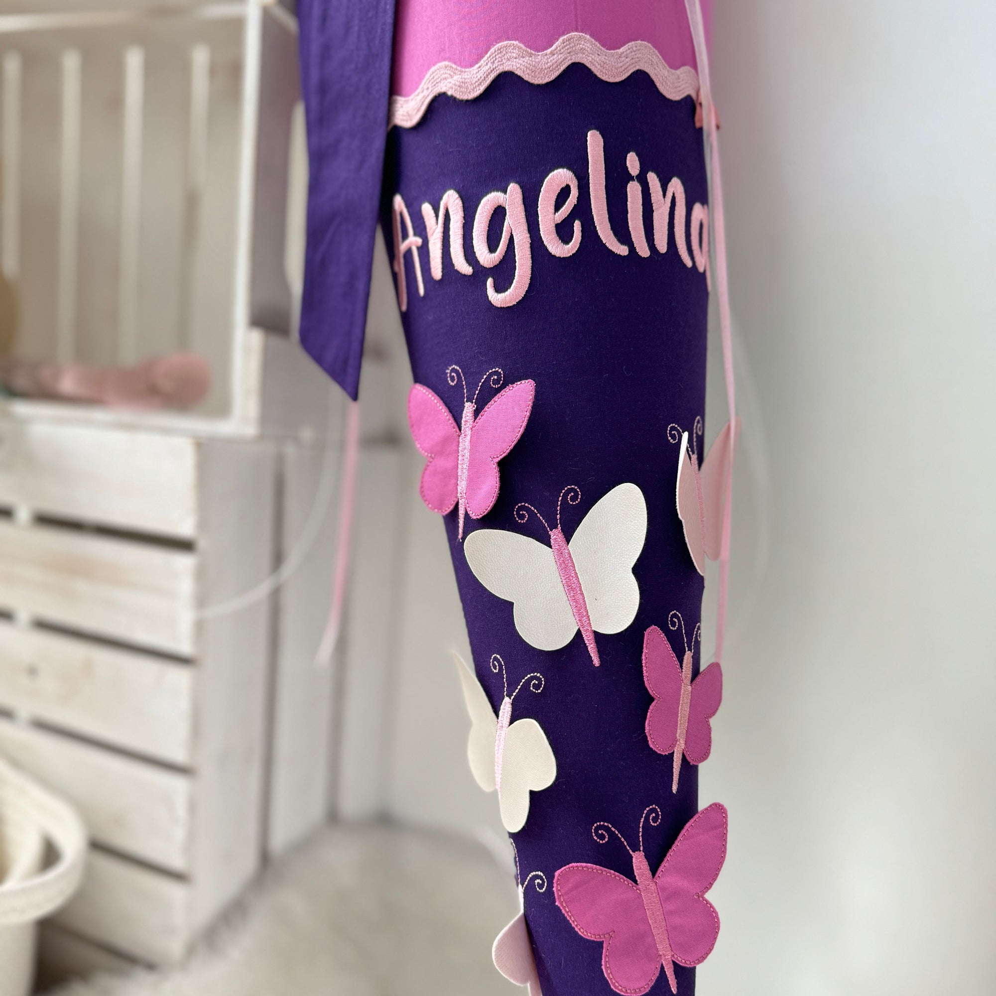 Schultüte Schmetterling in violett/lila