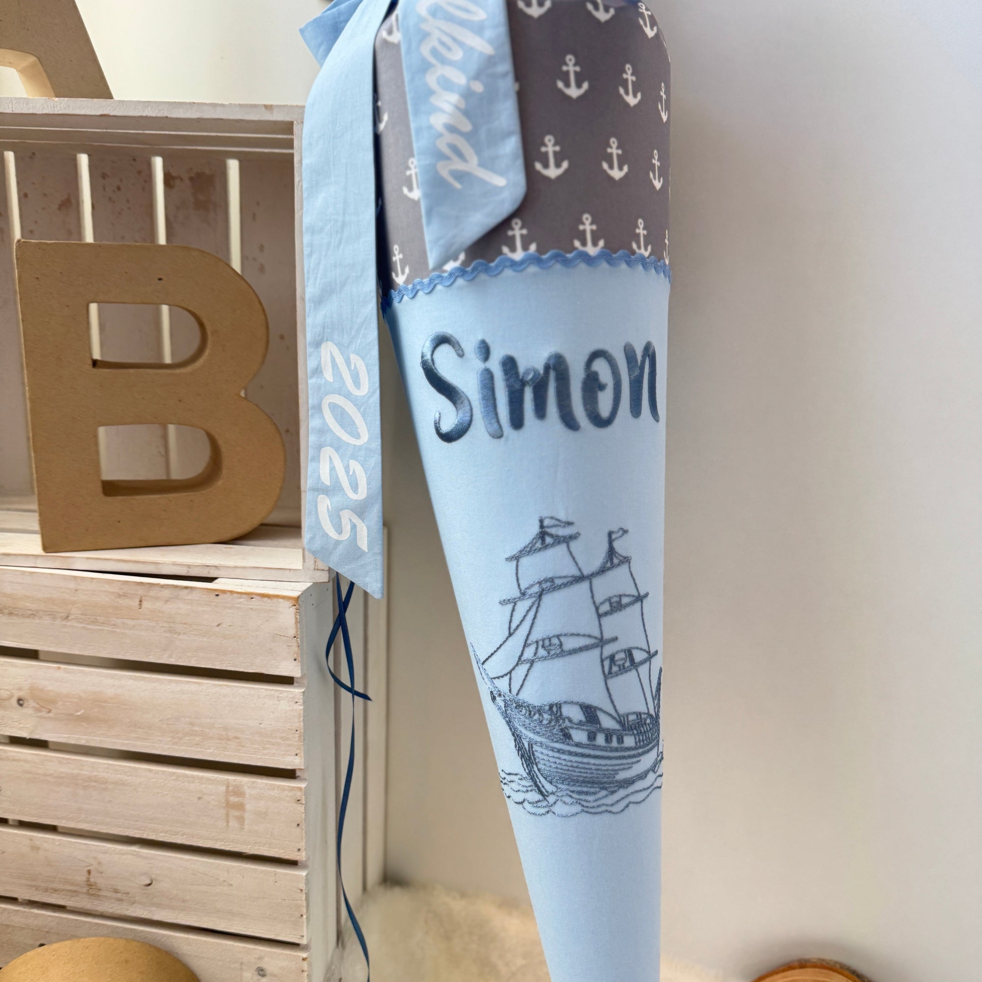 Schultüte Segel-Schiff Maritim Anker