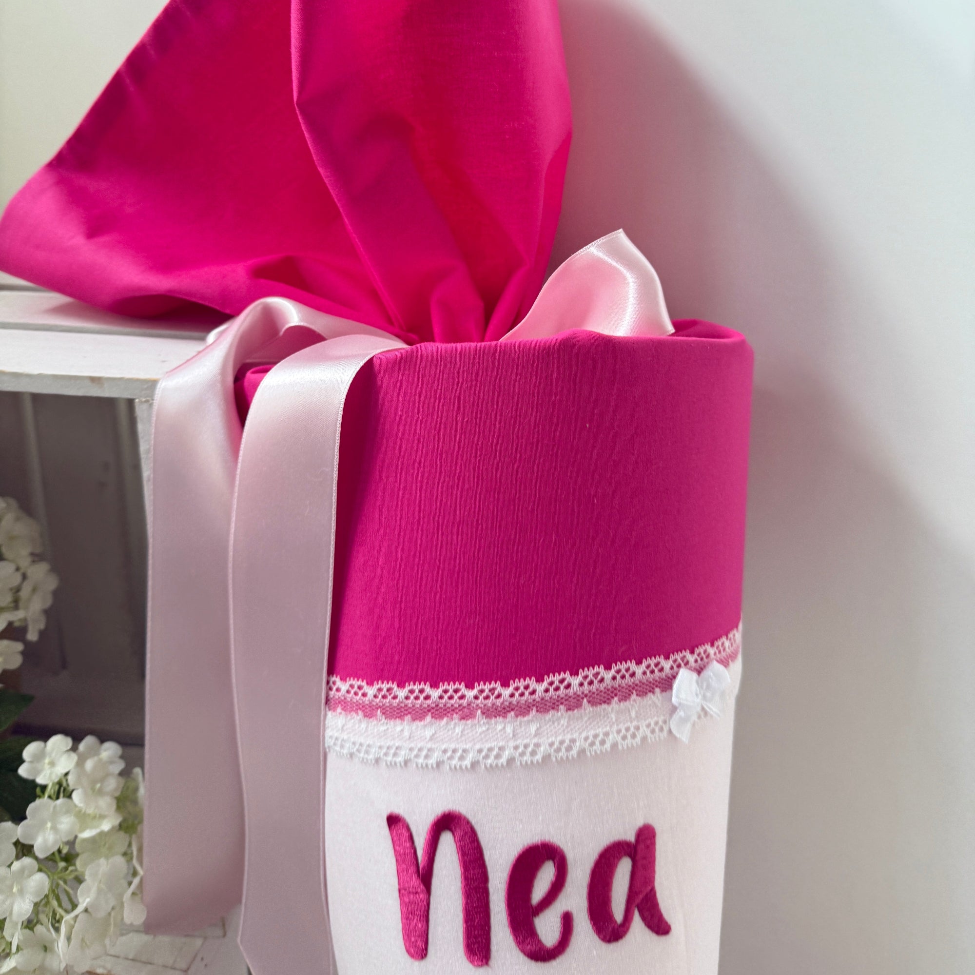 Schultüte buntes Einhorn in pink/rosé