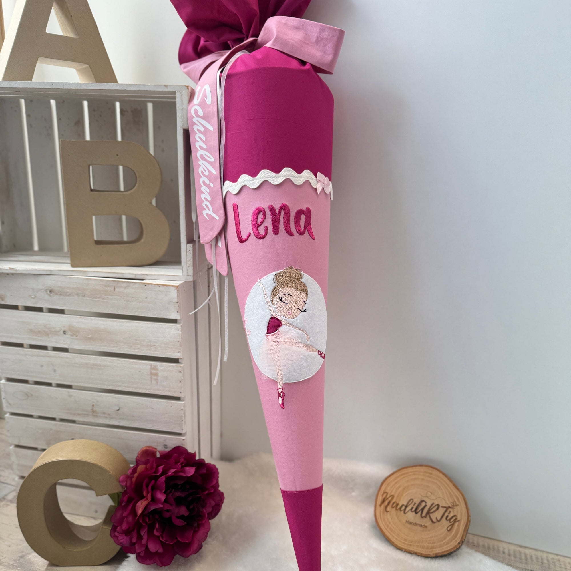 Schultuete Ballerina pinke Beere-Rosa