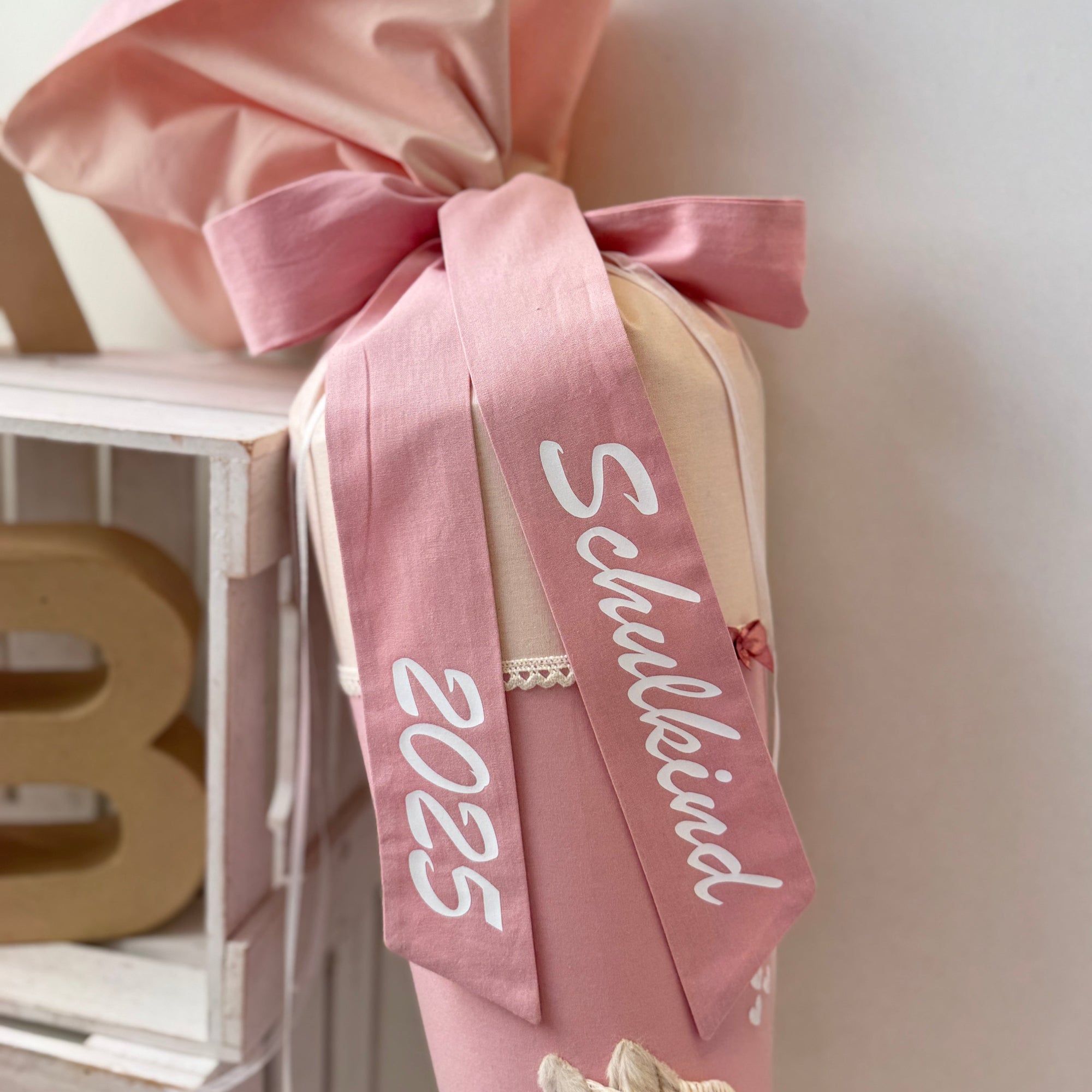Schultuete Boho-Pony beige und puder