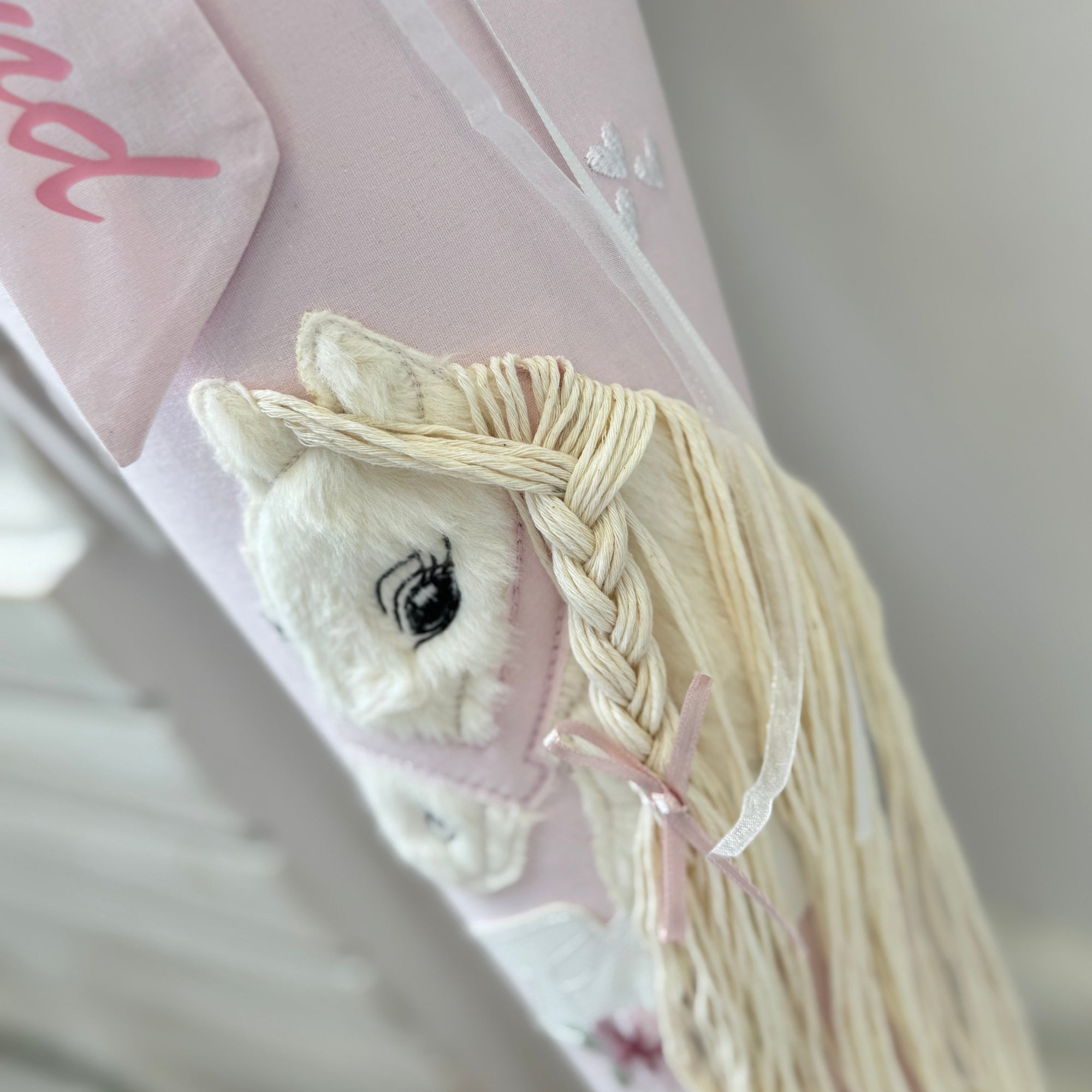 Schultuete Boho-Pony bunte Dots rosa