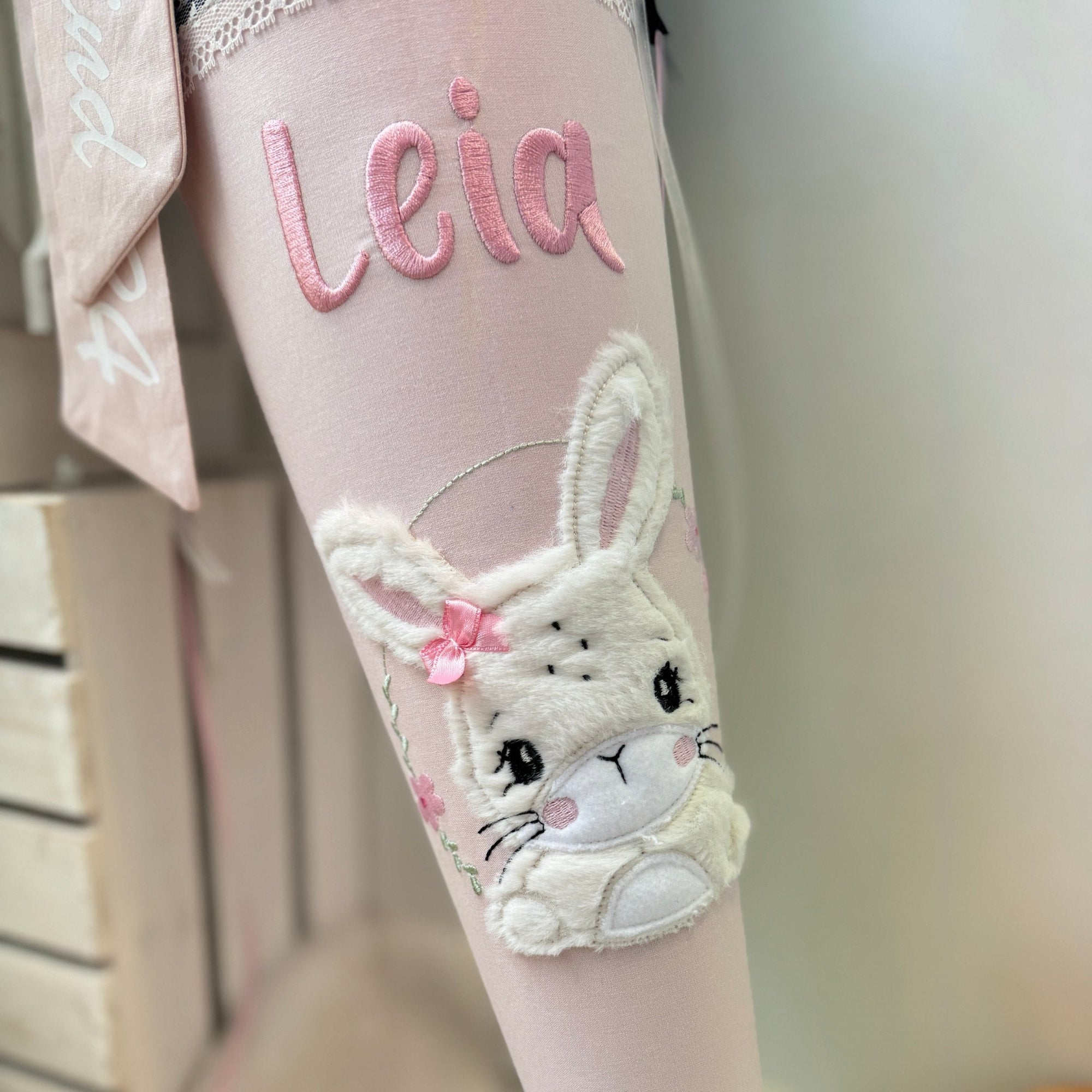 Schultuete Hase in dunkelblau-puderrosa